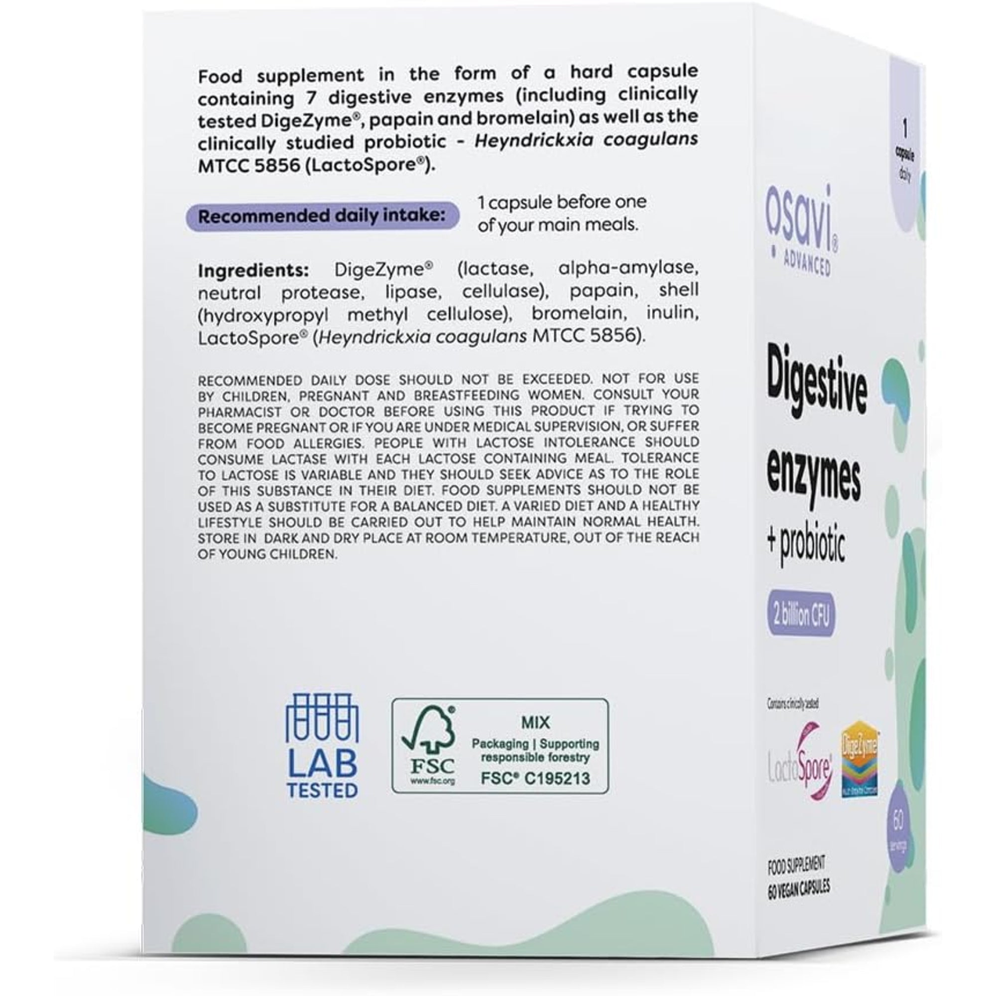 Spijsverteringsenzymen + Probioticum | 120 Capsules | Osavi