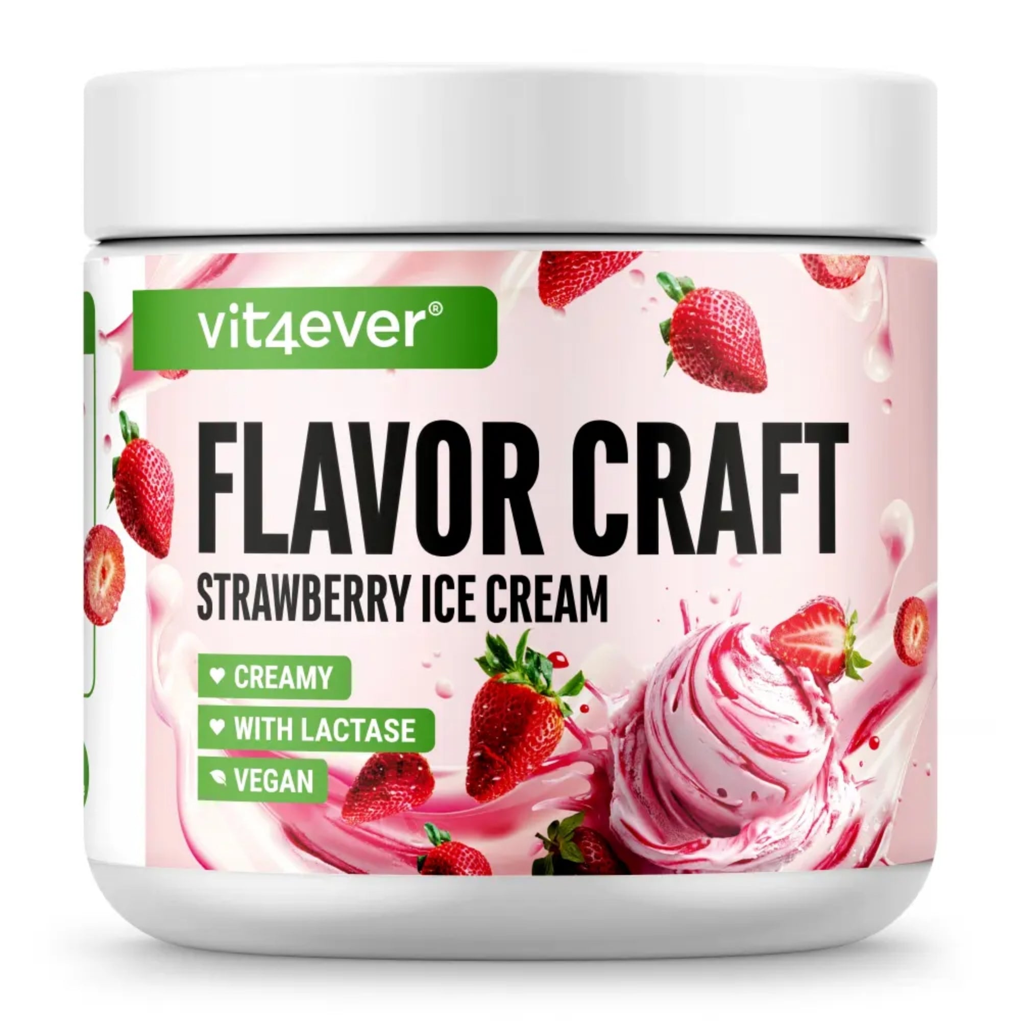 Vit4ever Flavor Craft Aardbeienijs smaakpoeder 250g | kopen in Nederland en België