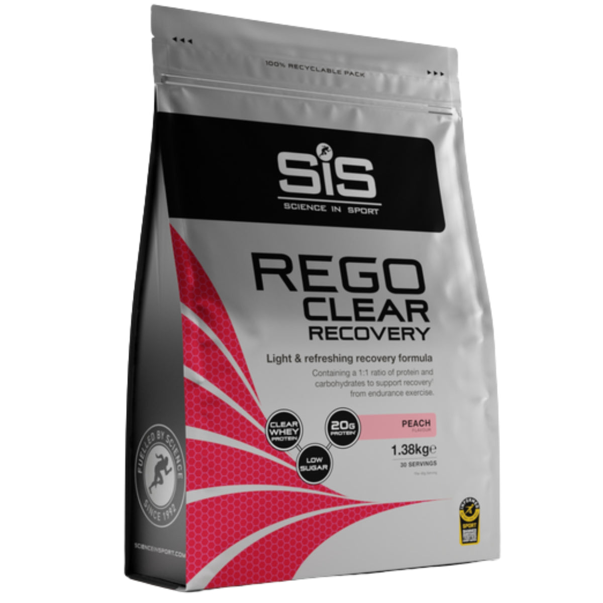 SiS REGO Clear Whey Isolaat herstelshake Peach 1380 g - sportsupplement | kopen in Nederland en België #Inhoud_1380g