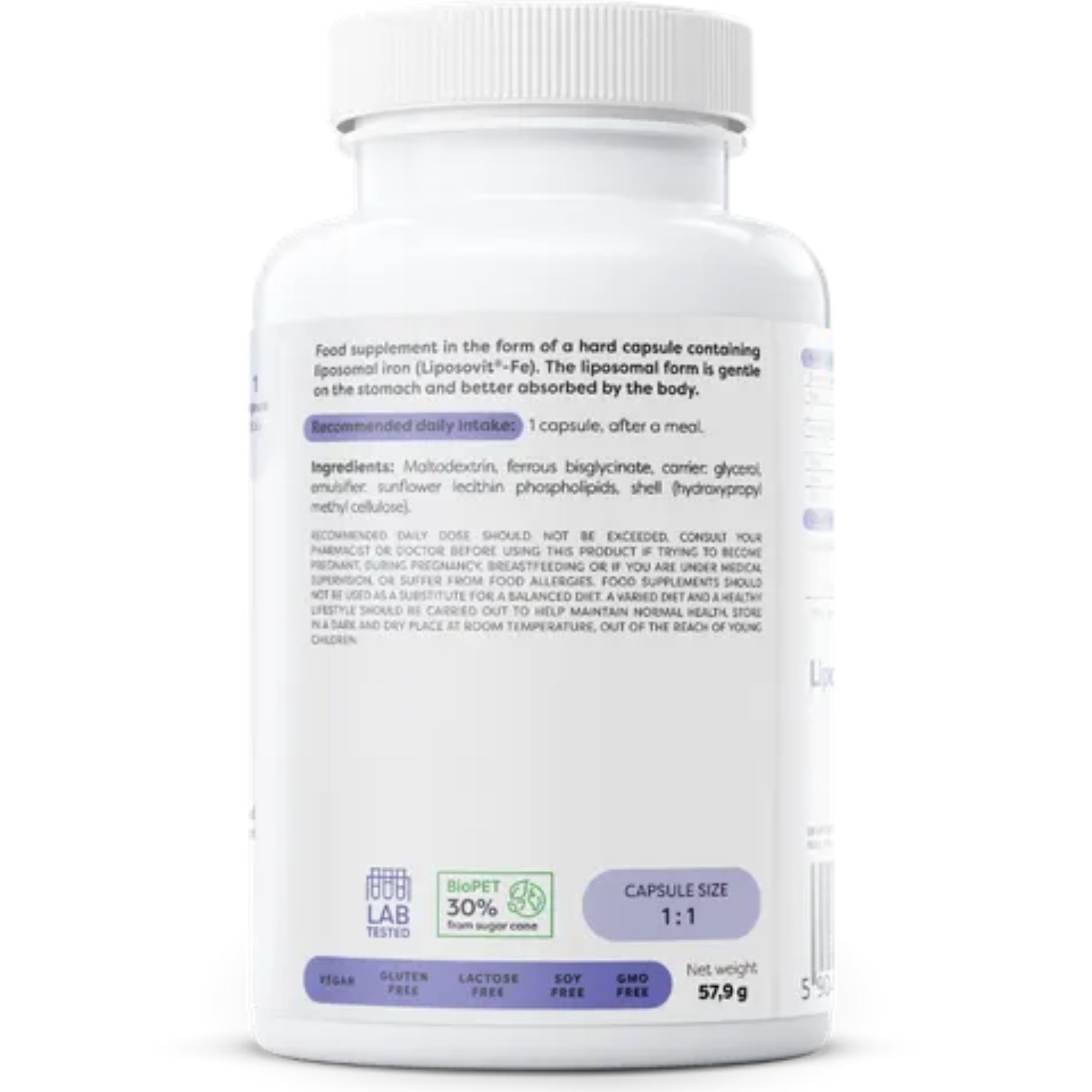 Liposomaal ijzer 20mg | 120 Capsules | Osavi