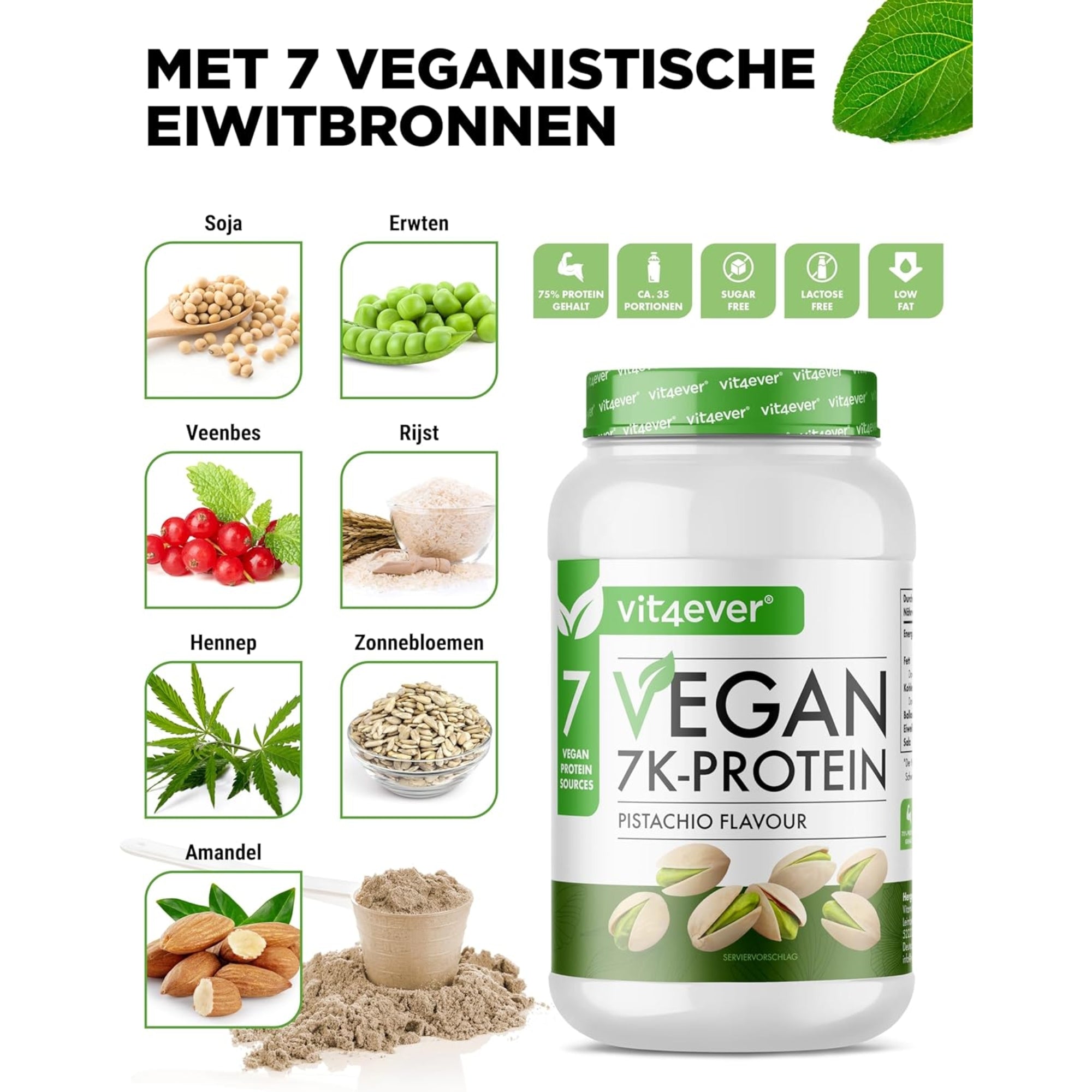 Veganes Proteinpulver 7K | 1KG | Vit4ever