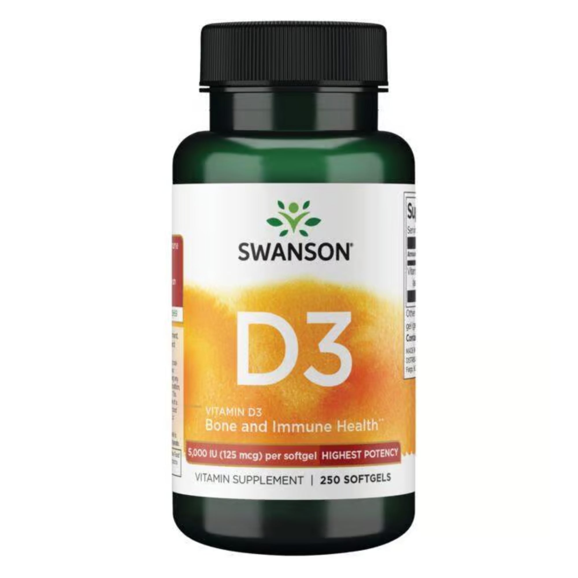 Vitamin D3 5.000 IE | 250 Kapseln | Swanson