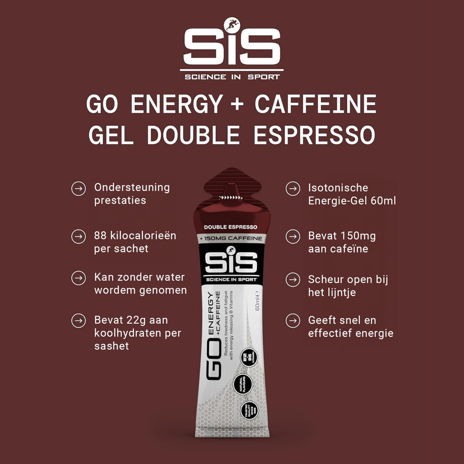 SiS Go Isotonic Energygel + Cafeïne | Dubble Espresso