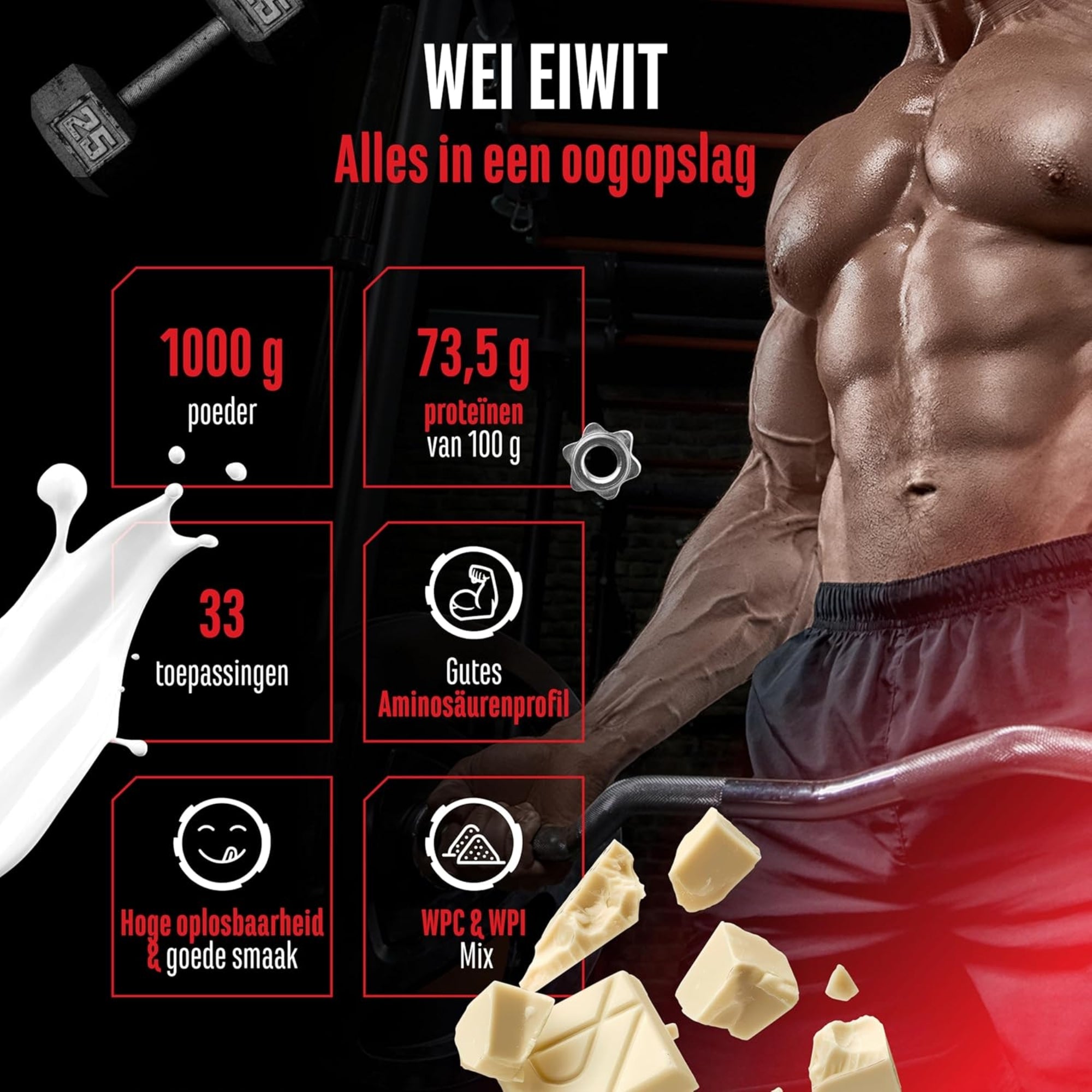 Molkenproteinkomplex | 1 kg | German Elite Nutrition