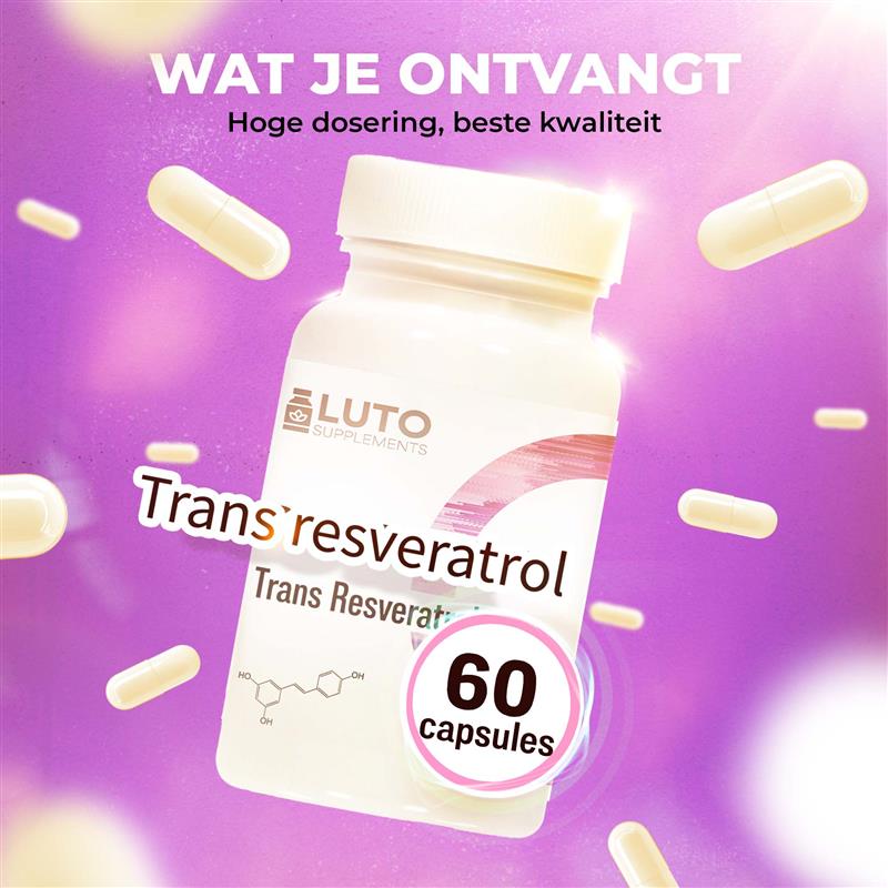 Resveratrol (Trans Resveratrol) | 60 plantaardige capsules | LUTO Supplements