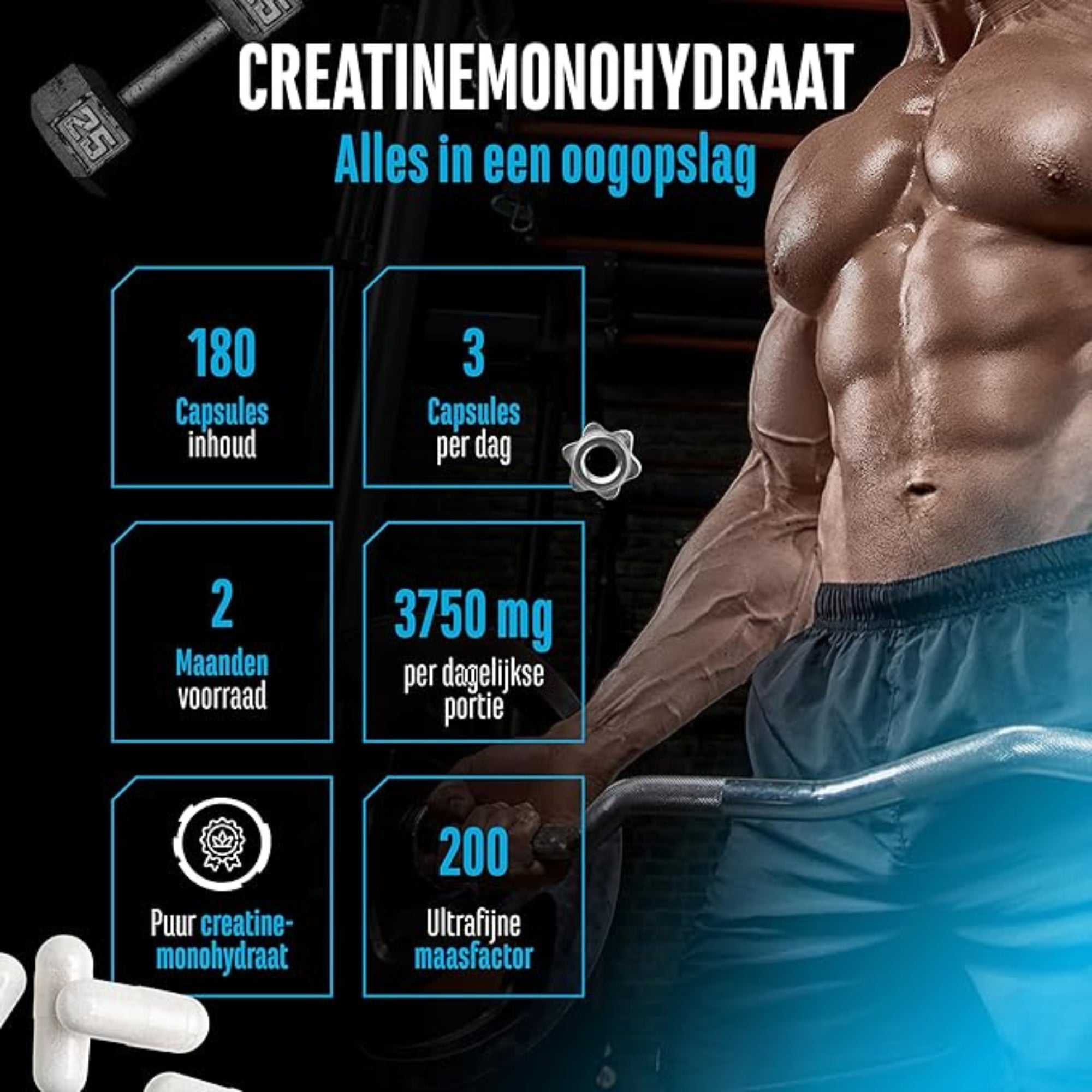 Creatine Ultra Caps | 180 Kapseln | German Elite Nutrition