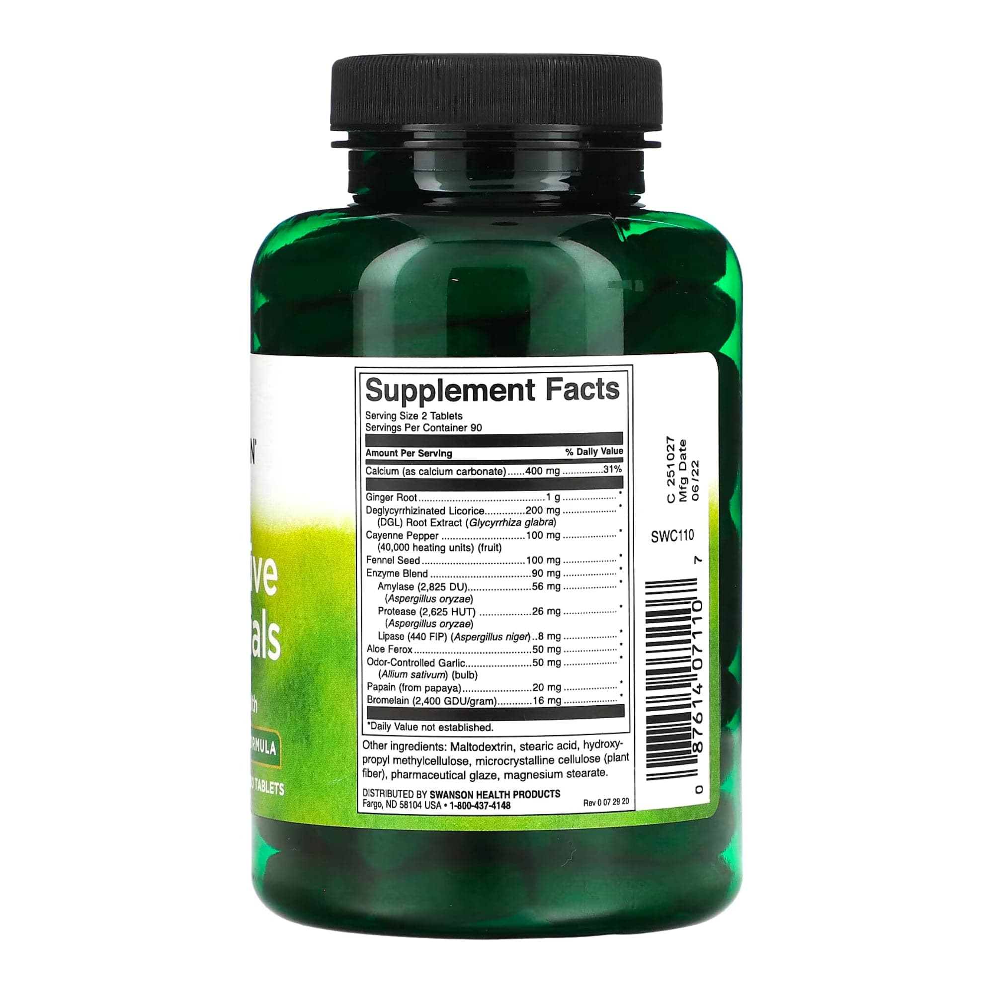 Digestieve Enzymen (Digestive Essentials) | 180 tabletten | Swanson