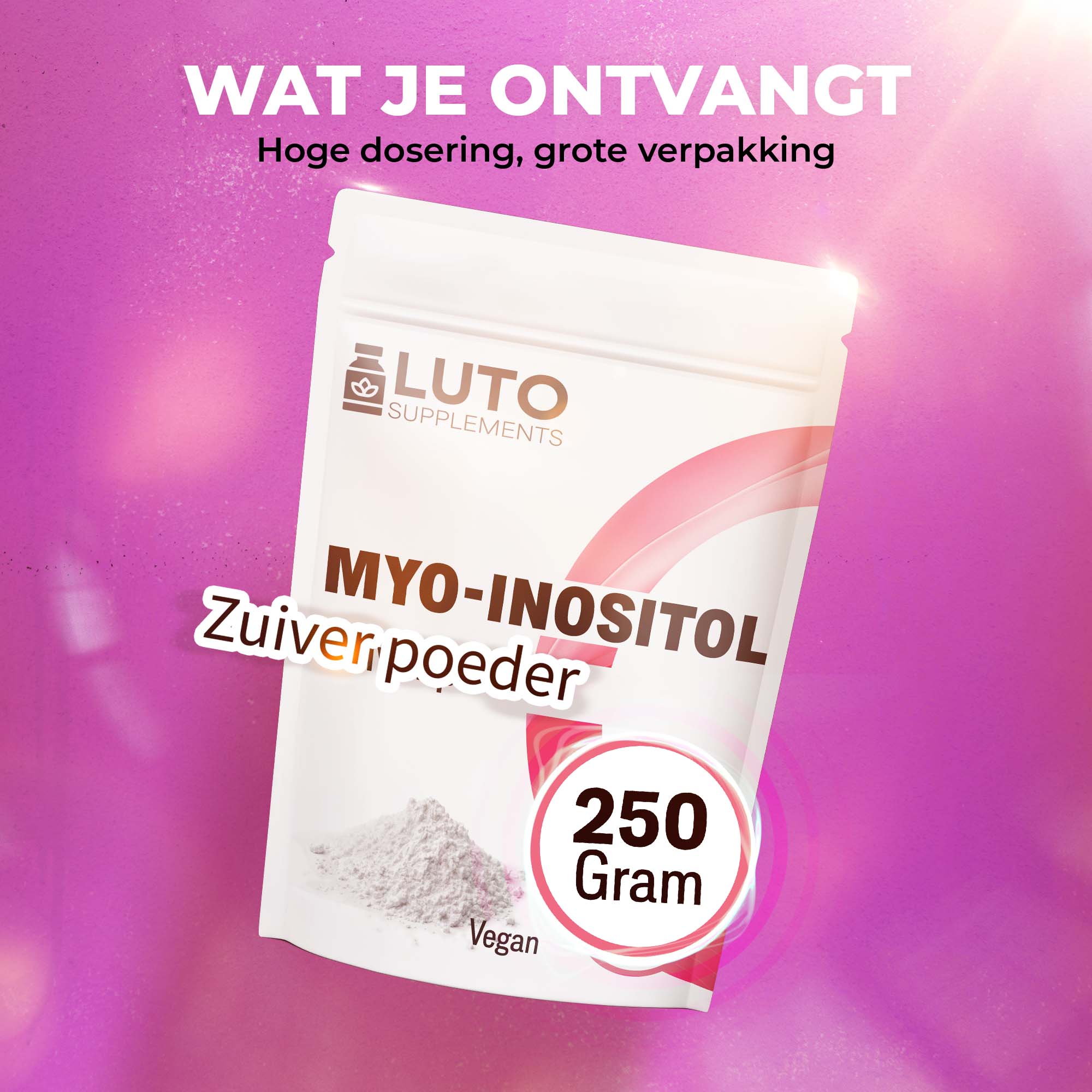 Myo-Inositol poeder | 250 gram | LUTO Supplements
