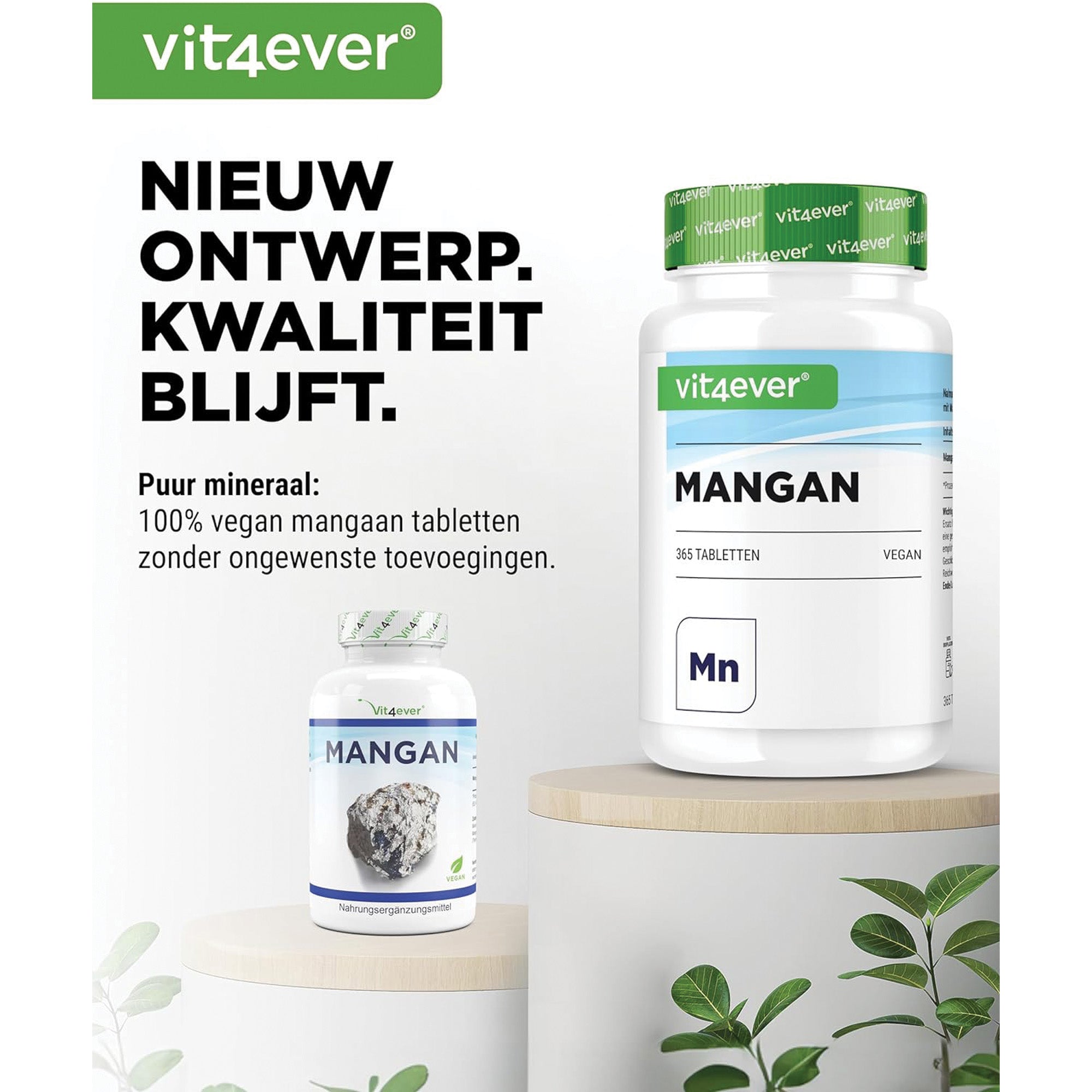 Vit4ever Mangaan Bisglycinaat 10mg - mineralensupplement zonder onnodige toevoegingen