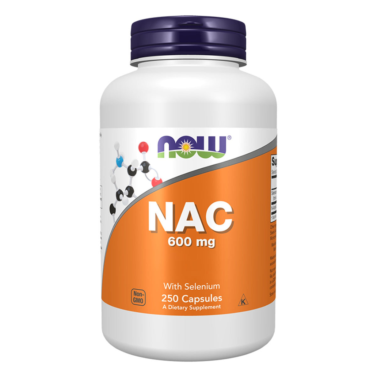 NAC met Selenium 600mg | 250 Capsules | NOW Foods