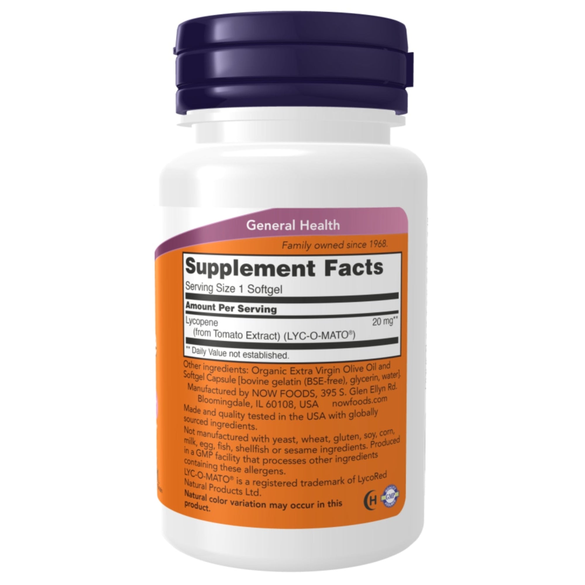 Lycopene 20 mg | Tomatenextract | 50 softgels | NOW Foods