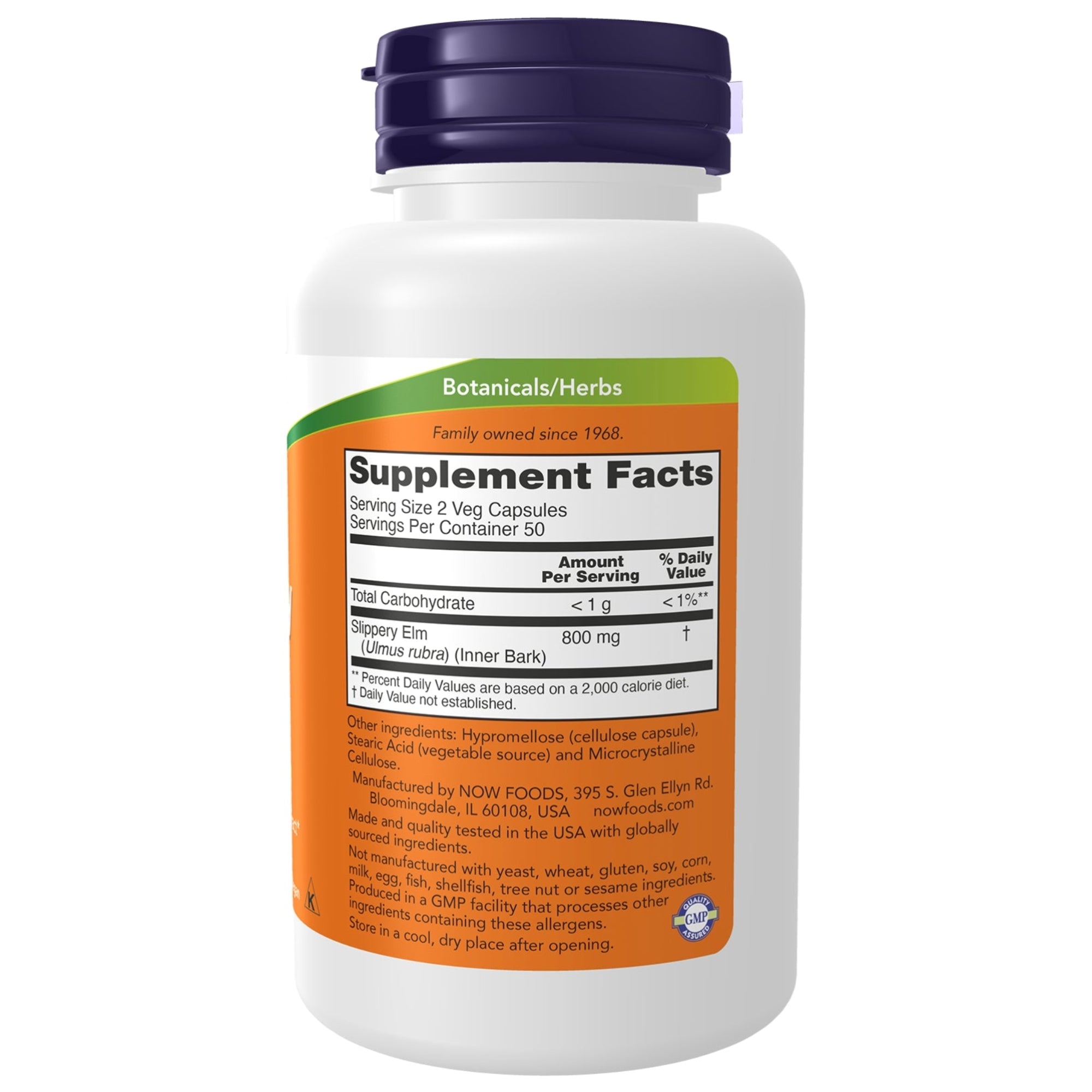 Slippery Elm 400 mg | Rode Iep | 100 capsules | NOW Foods