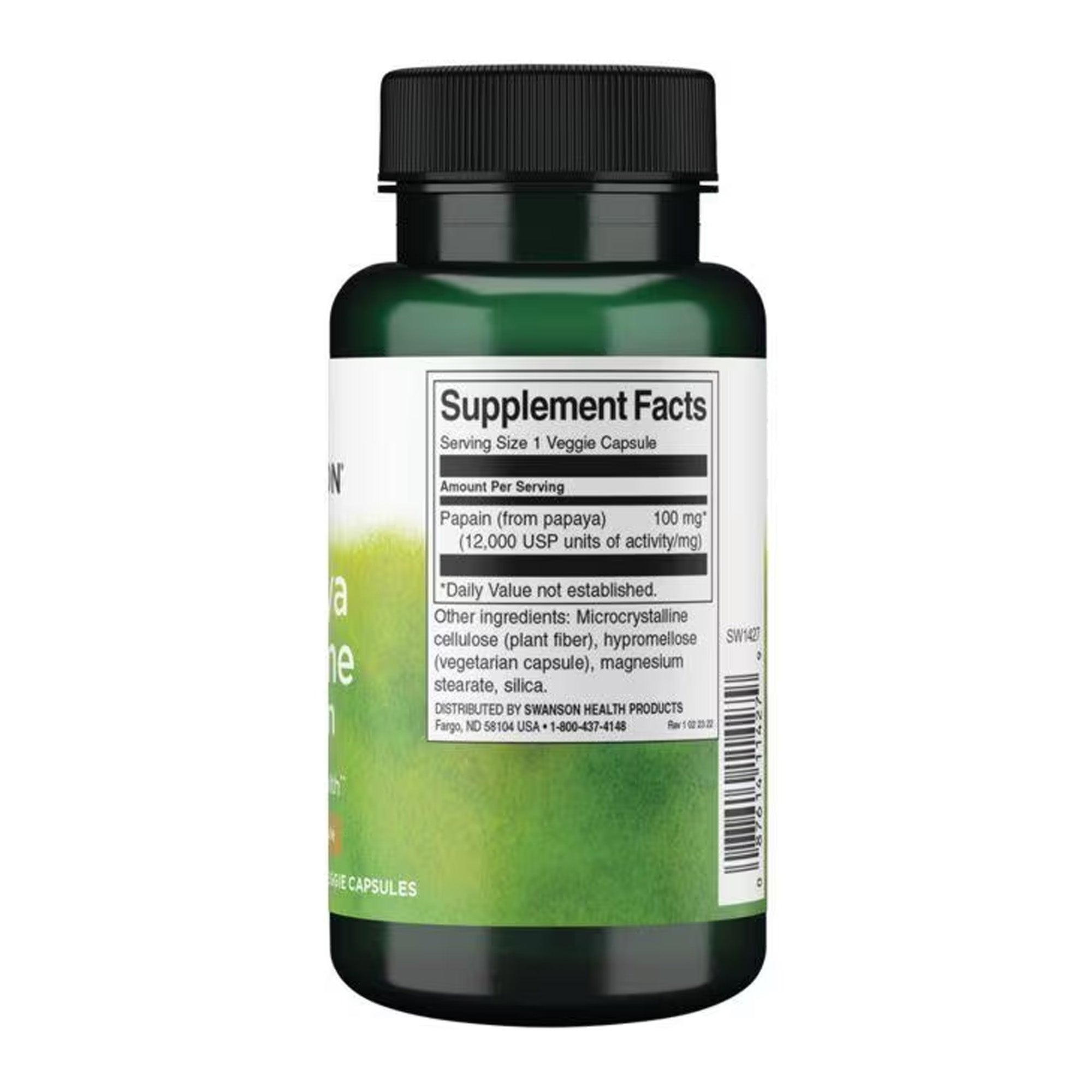 Papaïne (Papaya Enzym) 100mg - 12.000 USP/mg | 90 Capsules | Swanson