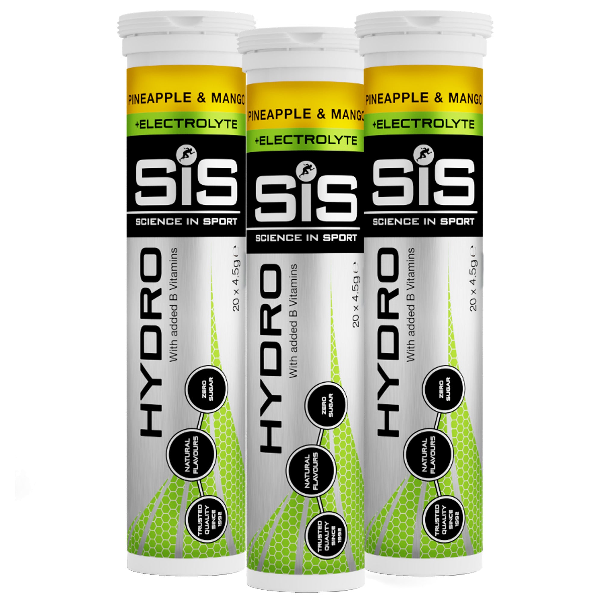 #Inhoud_3_stuks SiS Hydro Tablets Pineapple & Mango 3 tubes - elektrolyten bruistabletten zonder suiker voor duursporters