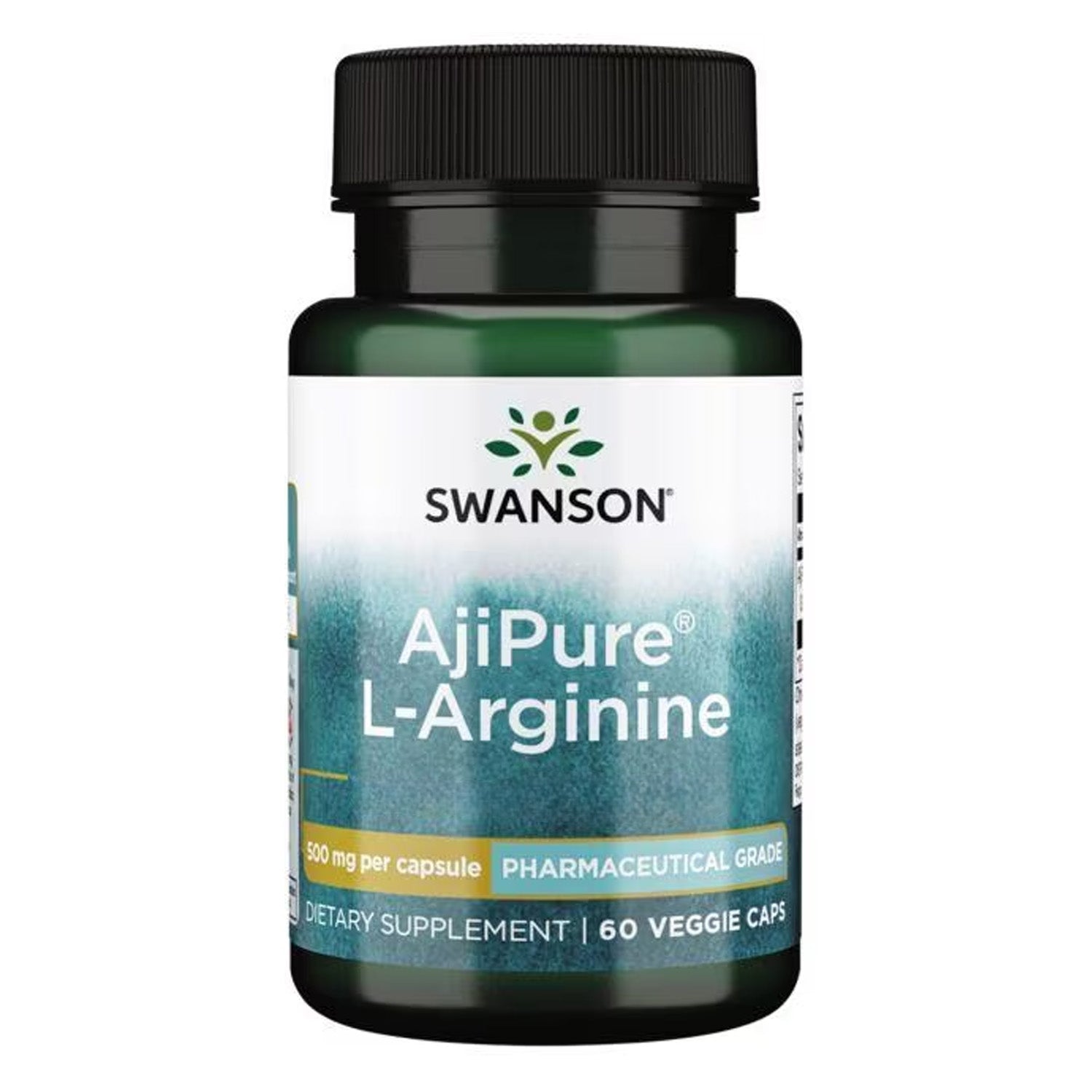 L-Arginin 500 mg | 60 vegetarische Kapseln | Swanson