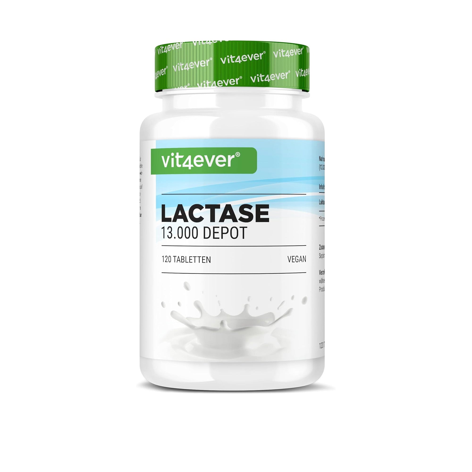 Lactase Supplementen 13.000 en 22.000 FCC (Slow-release) | 120 of 365 tabletten | Vit4ever