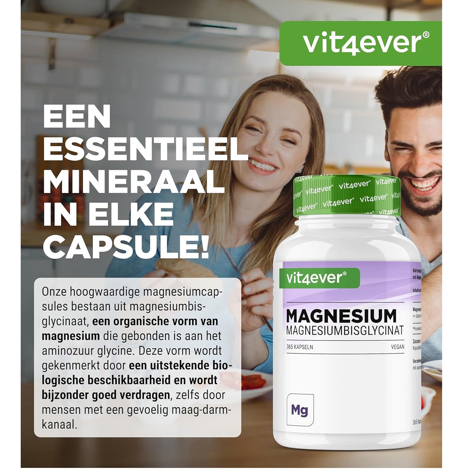 Magnesium Bisglycinaat | Vit4ever