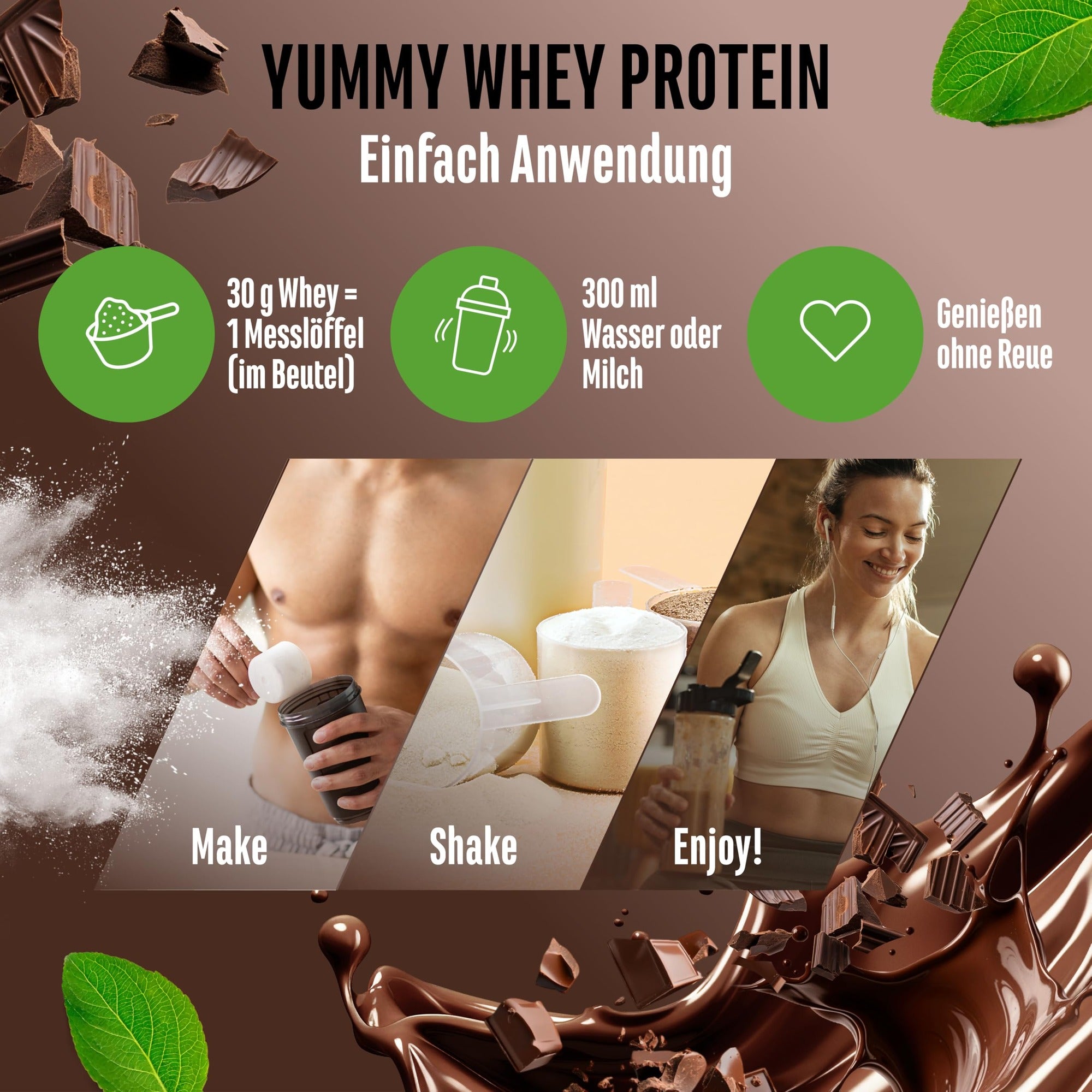 Vit4ever Yummy Whey Protein Chocolate Dream eiwitshake 908 gram bereiden: meten, shaken en genieten