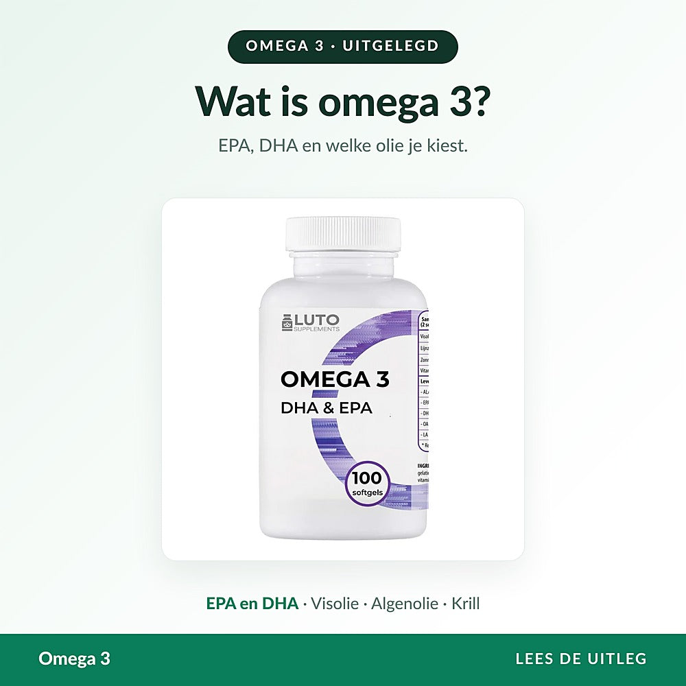 Omega 3 DHA en EPA visolie van LUTO Supplements, bron van EPA en DHA