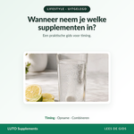 Supplement met een glas water als onderdeel van de dagelijkse routine