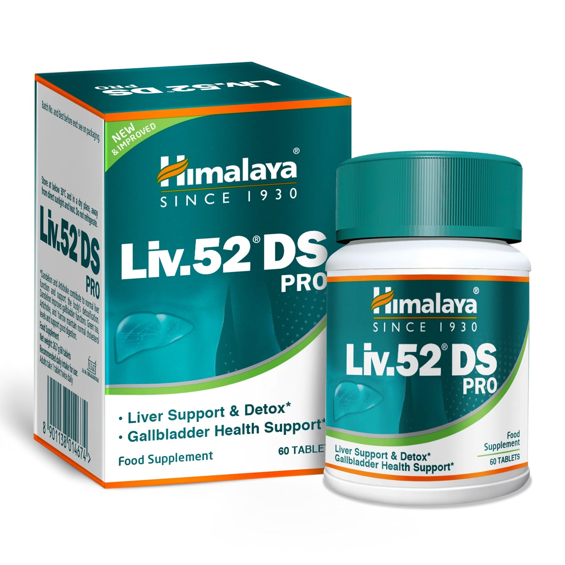 Himalaya Liv.52 DS PRO doos met pot van 60 tabletten