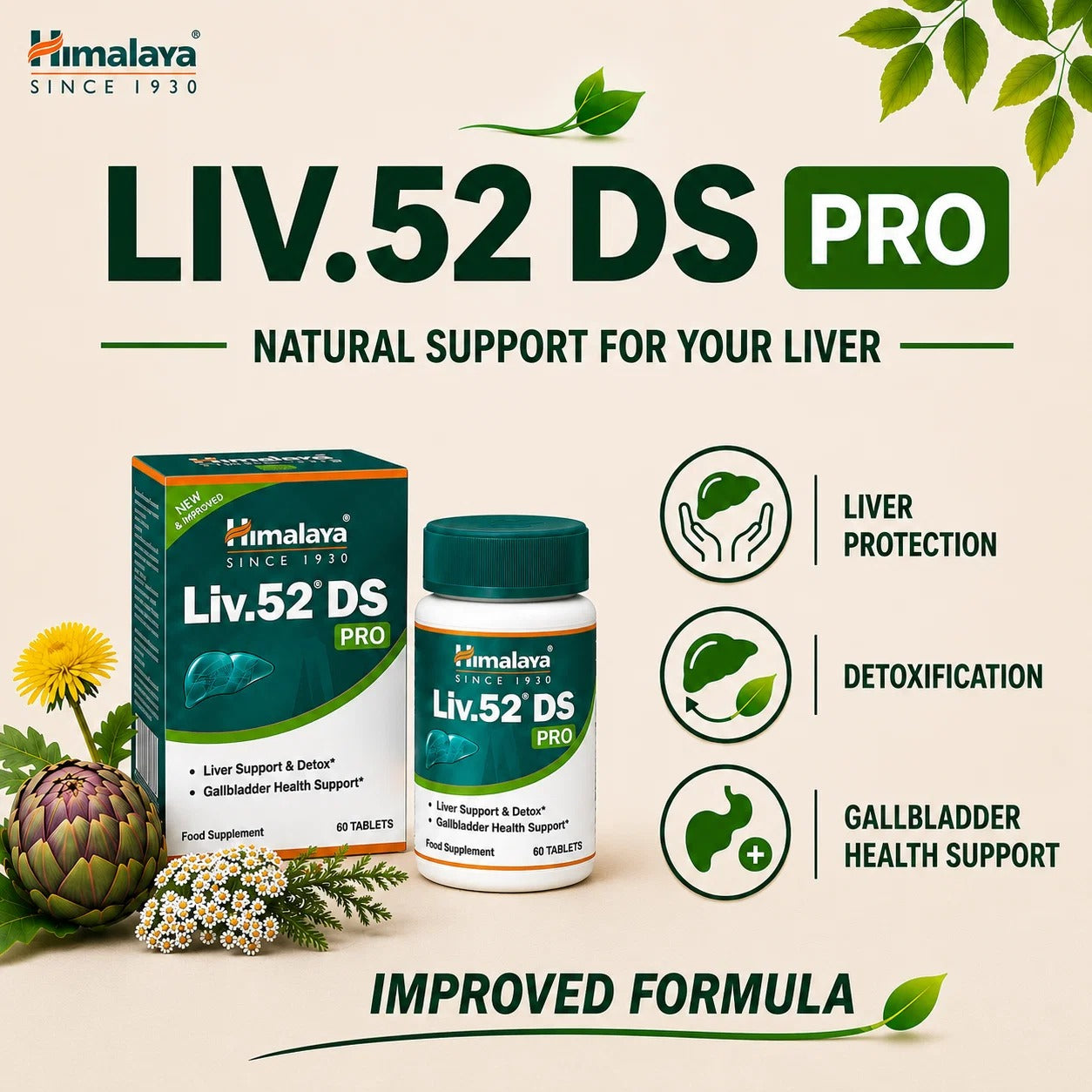 Liv.52 DS PRO natuurlijke ondersteuning voor de lever