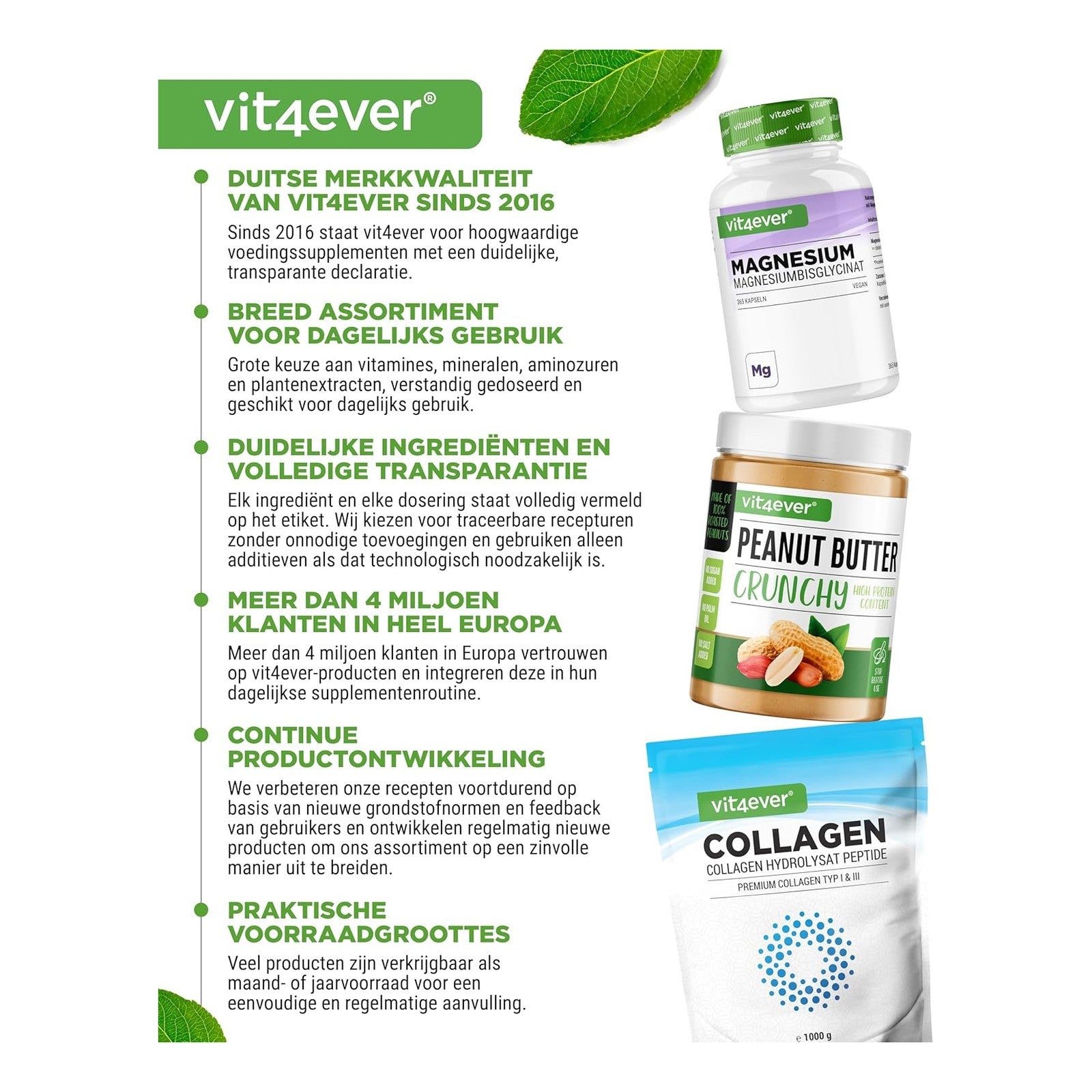 Vit4ever Duitse merkkwaliteit voedingssupplementen sinds 2016