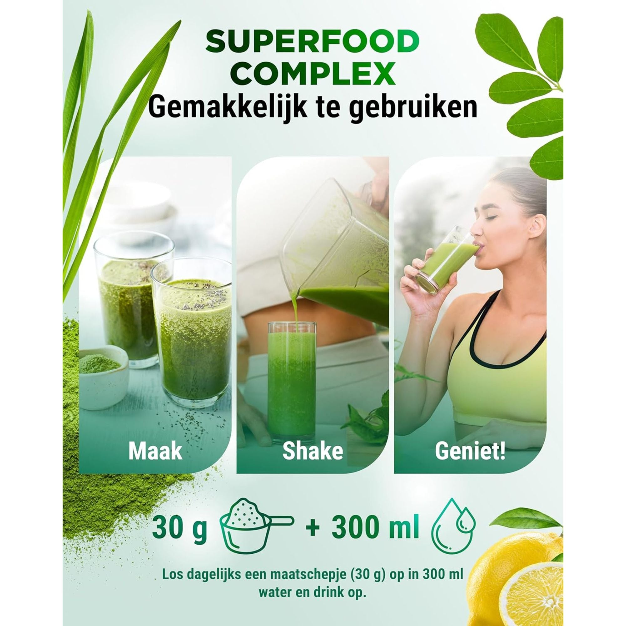 Daily Greens & Fibers Citroen | 600g | Vit4ever