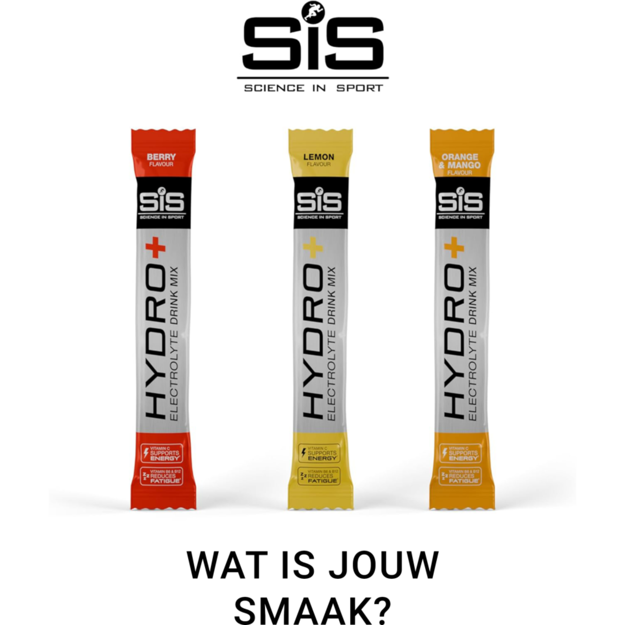 SiS Hydro+ Drink Mix assortiment alle smaken - Berry, Lemon en Orange Mango