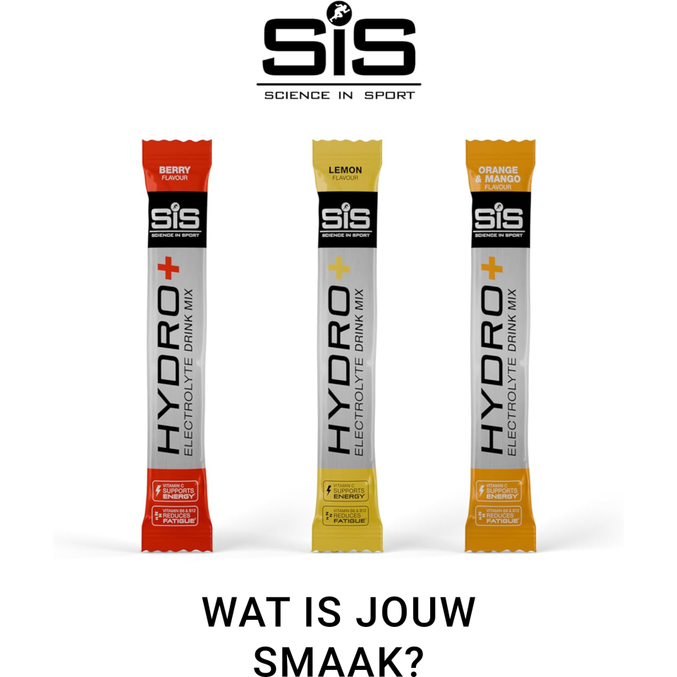 SiS Hydro+ Drink Mix assortiment alle smaken - Berry, Lemon en Orange Mango