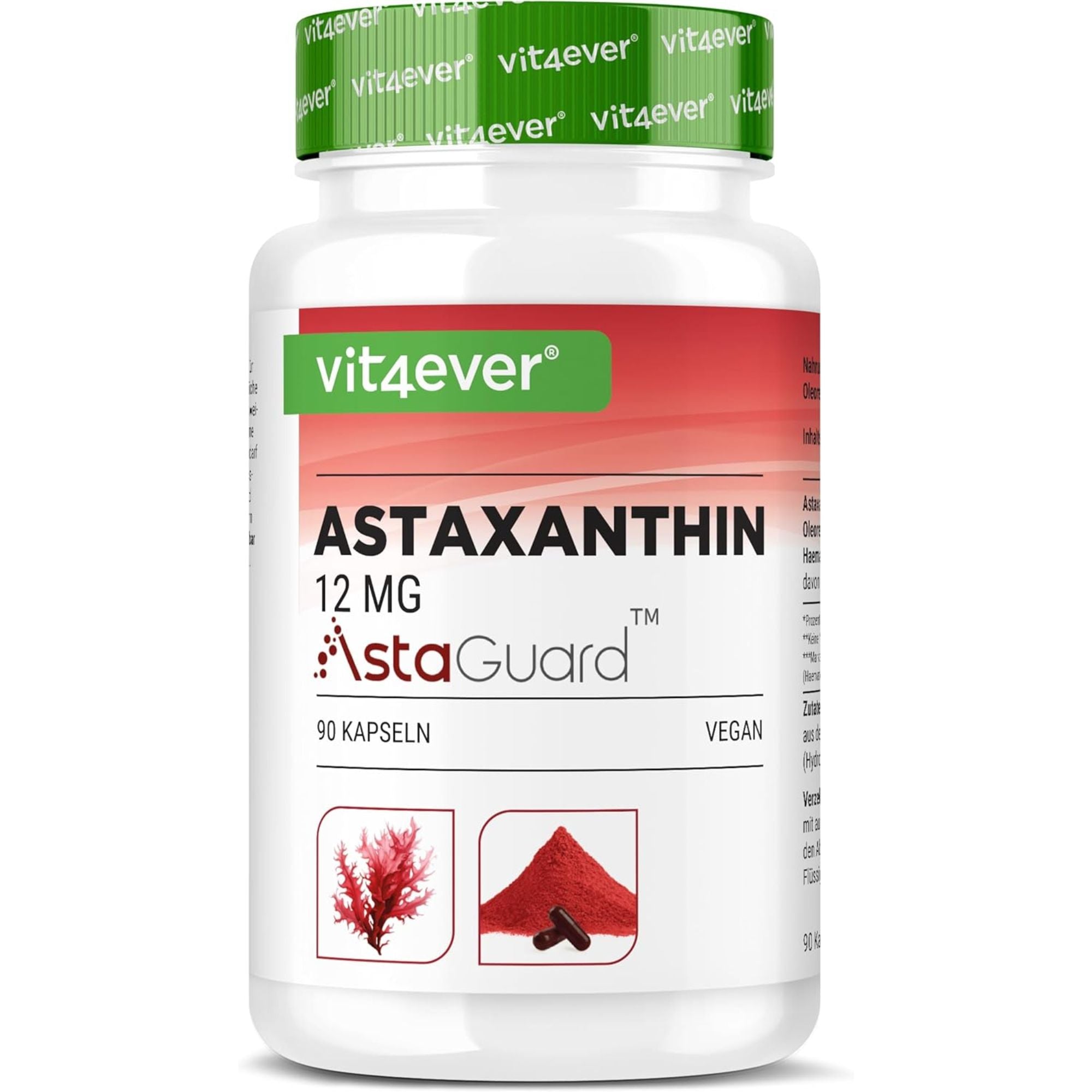 Astaxanthine 12mg AstaGuard® | 90 Capsules | Vit4ever