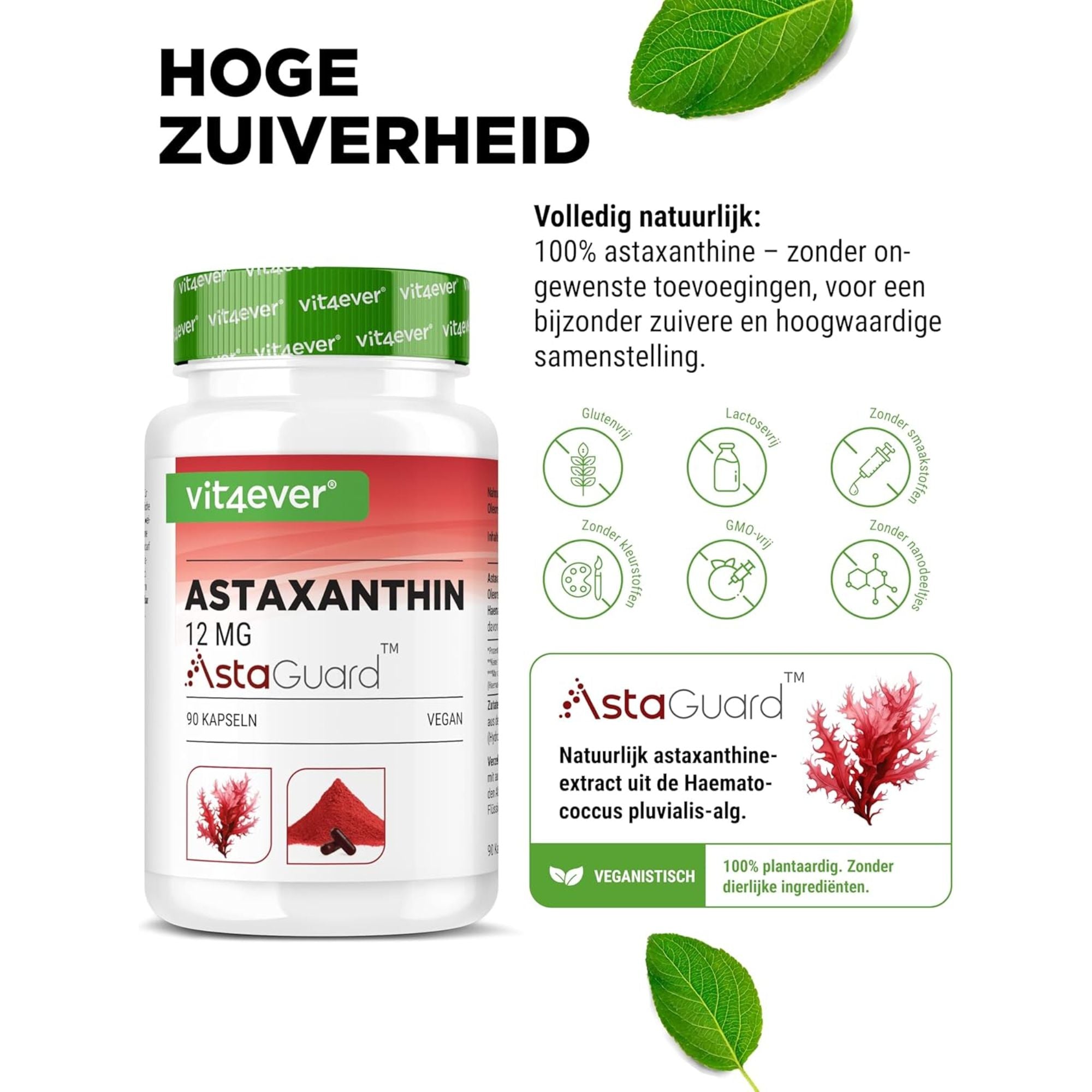 Astaxanthine 12mg AstaGuard® | 90 Capsules | Vit4ever