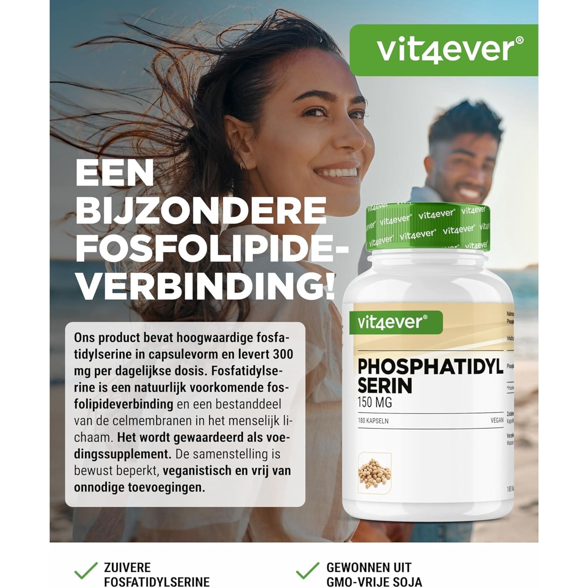 Fosfatidylserine 150mg | 180 Capsules | Vit4ever