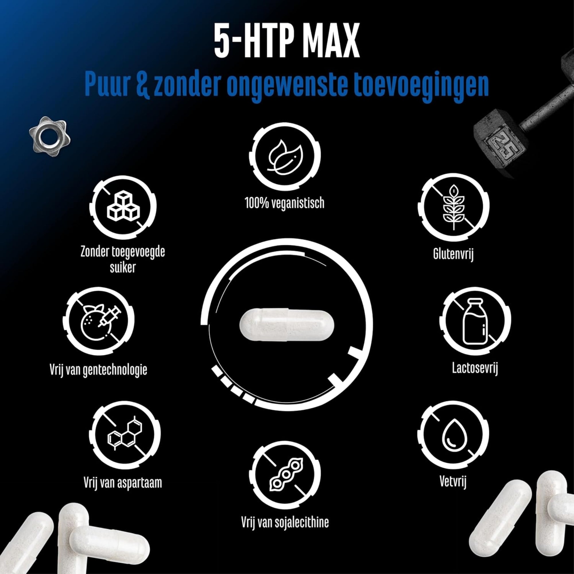 5-HTP MAX (Griffonia simplicifolia) 200 mg | 120 Kapseln | German Elite Nutrition