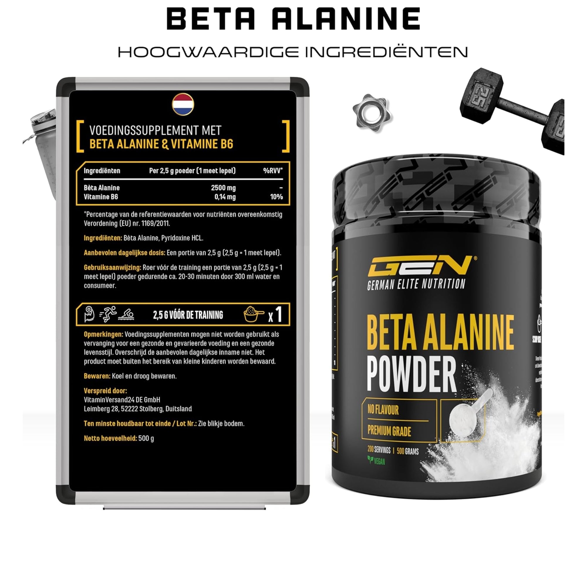 Beta-Alanin-Pulver | 500 g | German Elite Nutrition