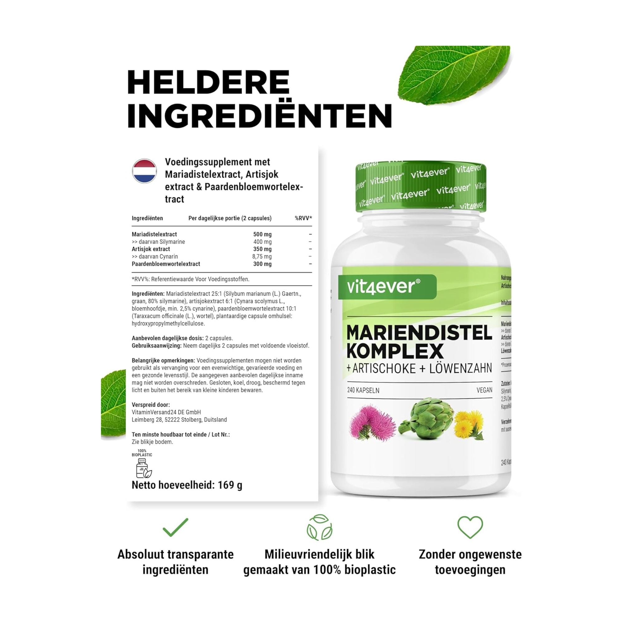 Mariadistel artisjok paardenbloem complex