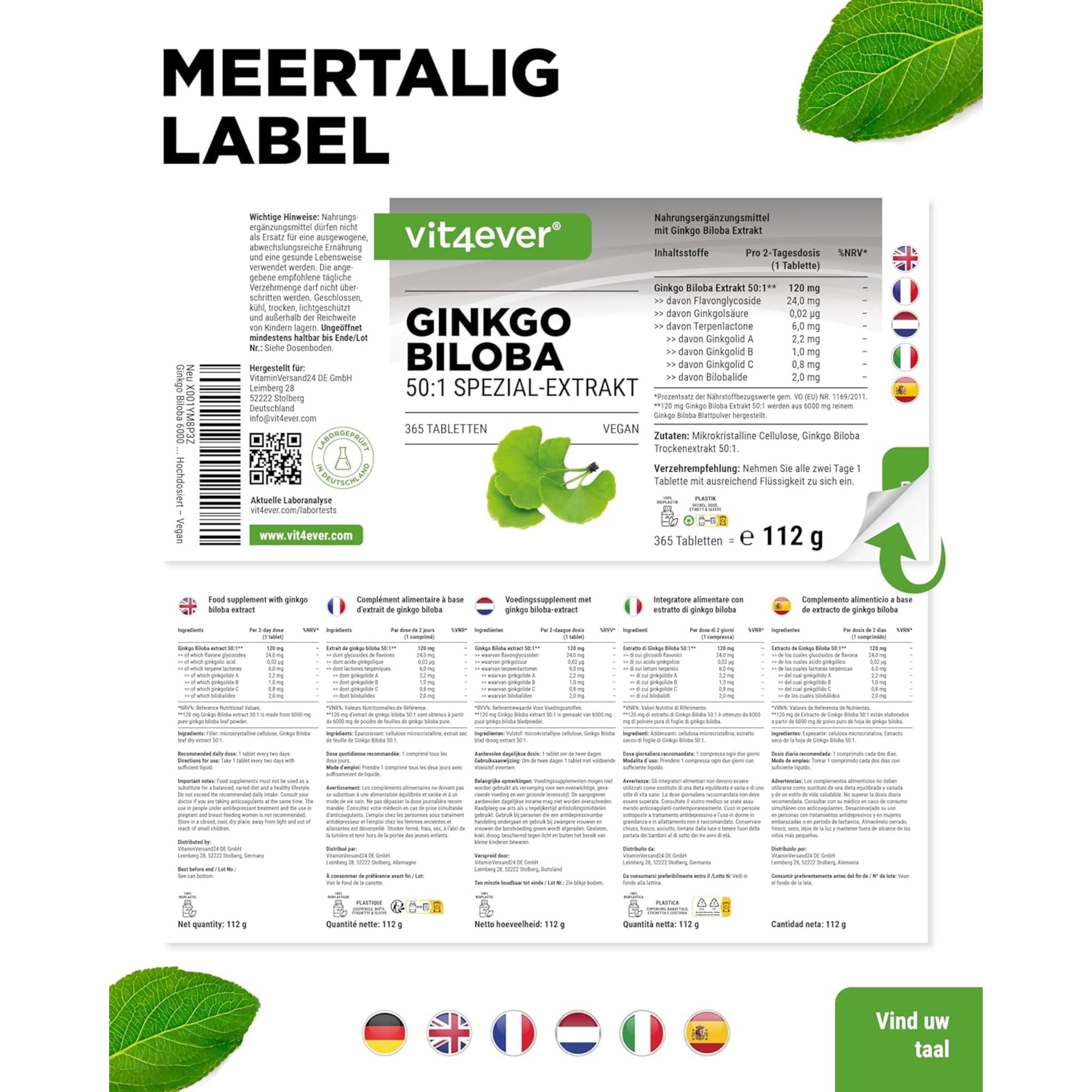 Vit4ever Ginkgo biloba 6000