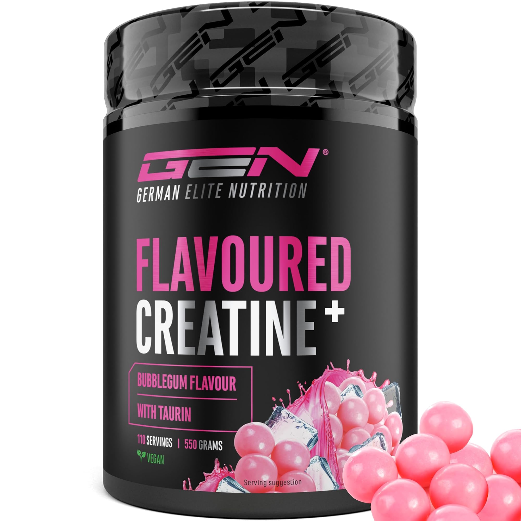 German Elite Nutrition Flavoured Creatine+ Bubblegum 550 g - sportsupplement | kopen in Nederland en België