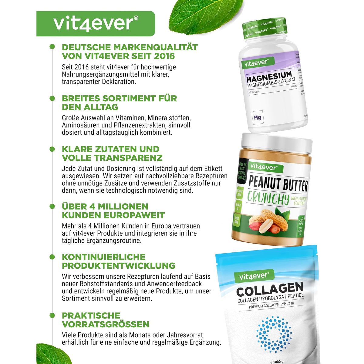 Vit4ever - Duitse merkkwaliteit, transparante ingredienten en ruim assortiment sportvoeding