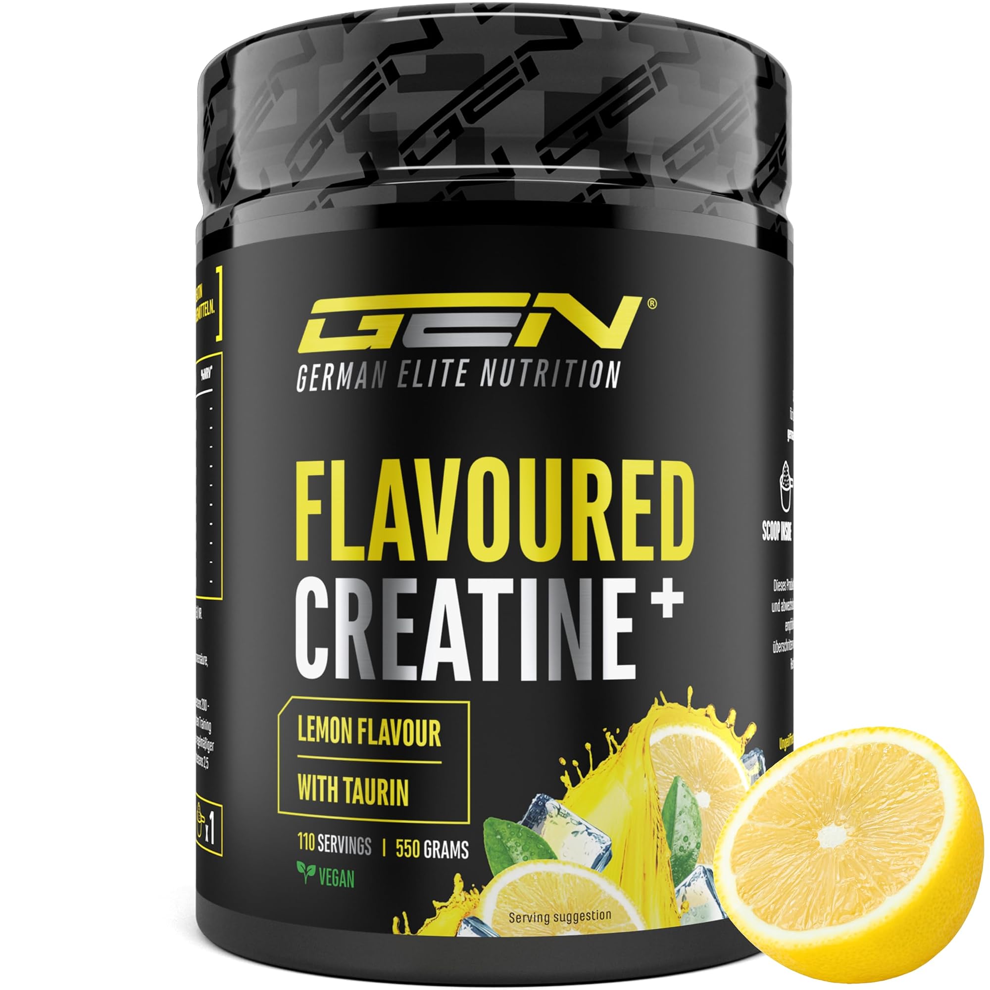 German Elite Nutrition Flavoured Creatine+ Citroen 550 g - sportsupplement | kopen in Nederland en België