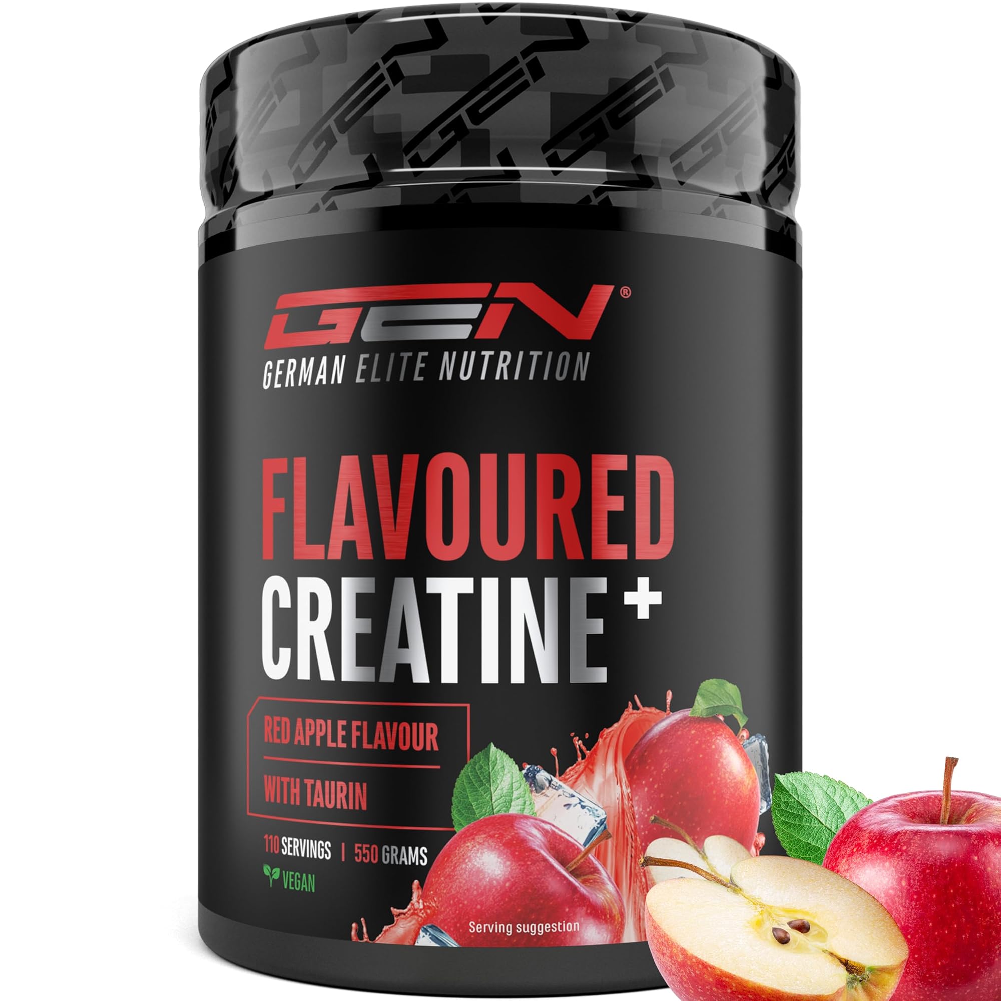 German Elite Nutrition Flavoured Creatine+ Rode Appel 550 g - sportsupplement | kopen in Nederland en België
