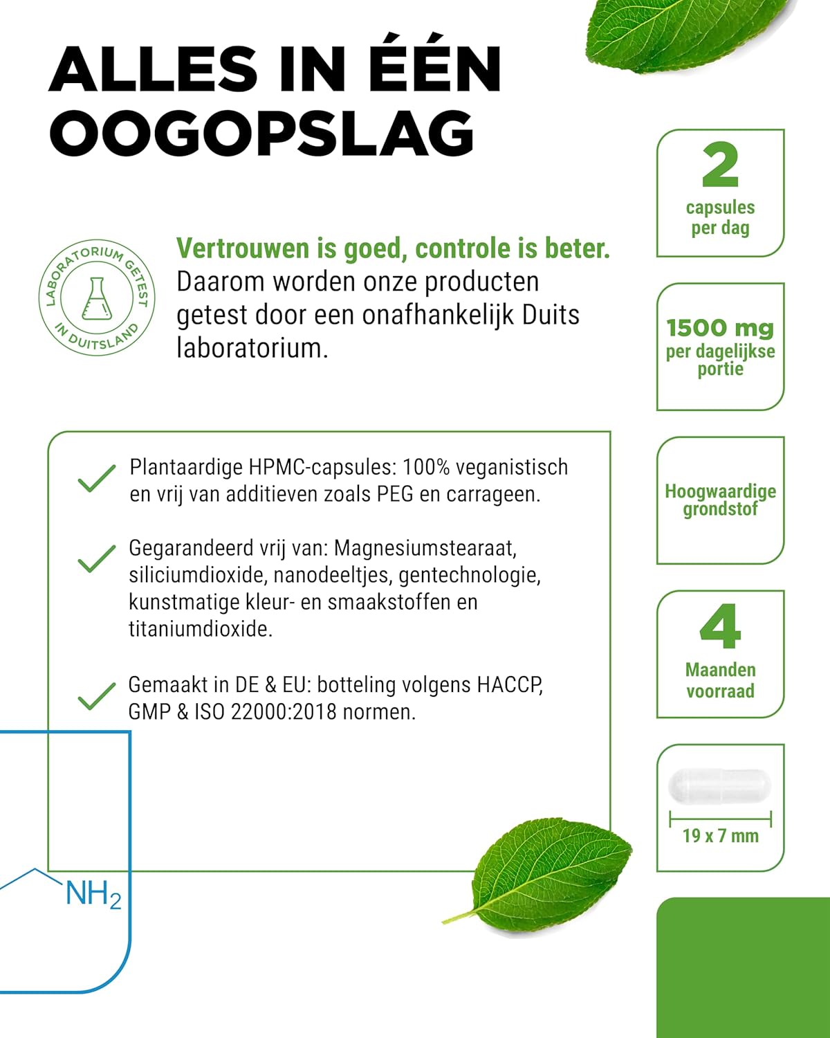 Taurine (L-Taurine) 1500mg | 240 Capsules | Vit4ever