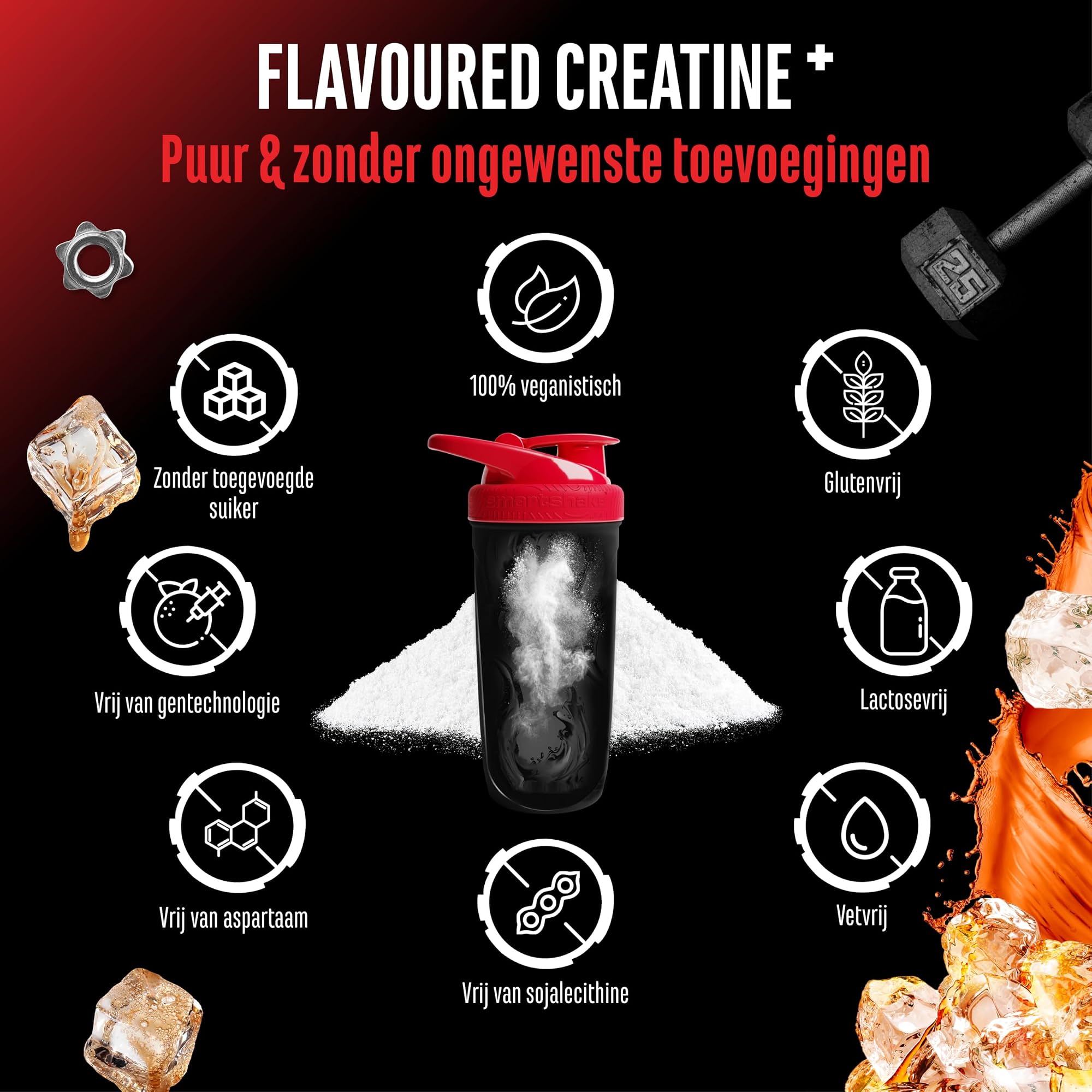 German Elite Nutrition Flavoured Creatine+ Cola 550 g - sportsupplement voor dagelijks gebruik