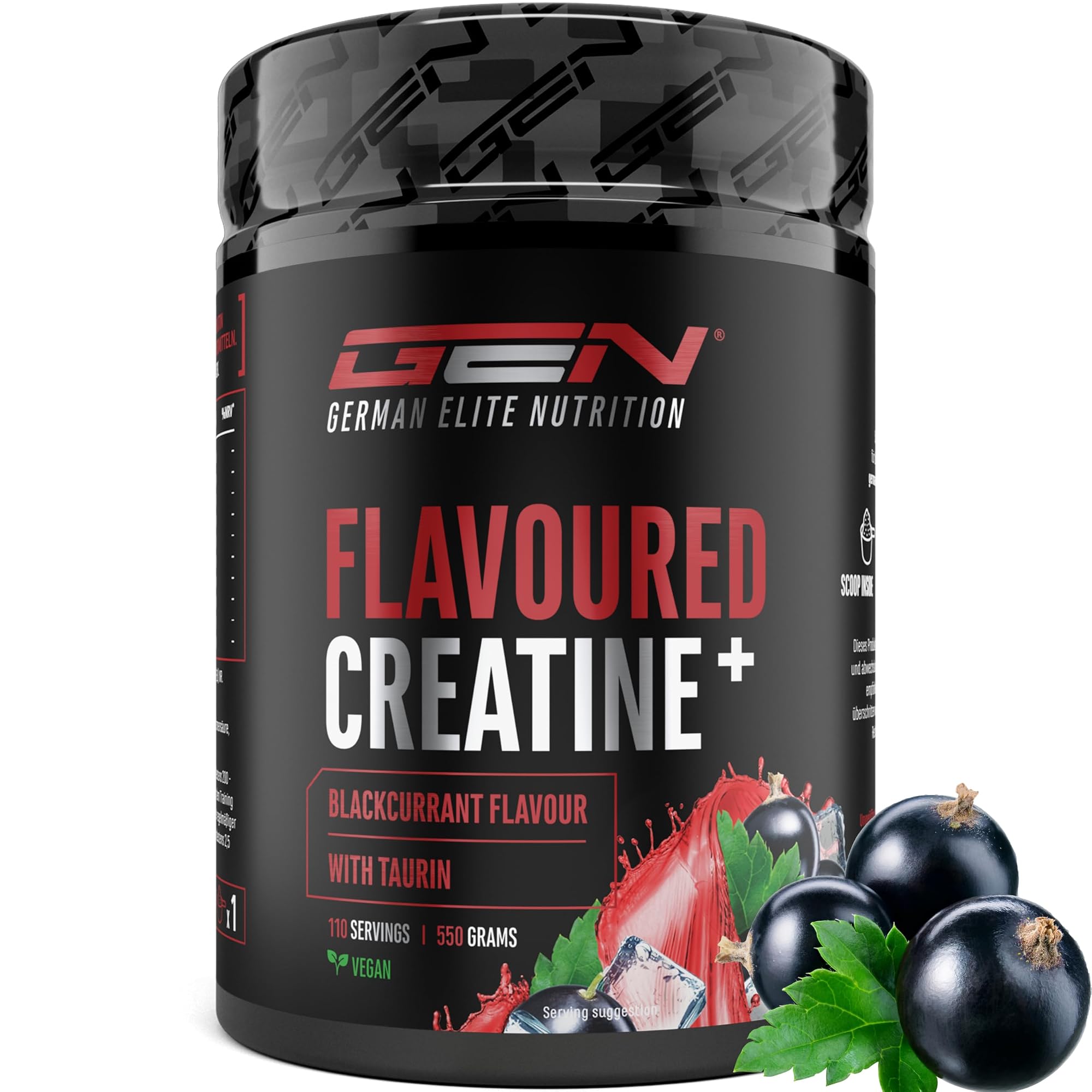 German Elite Nutrition Flavoured Creatine+ Zwarte bes 550 g - sportsupplement | kopen in Nederland en België