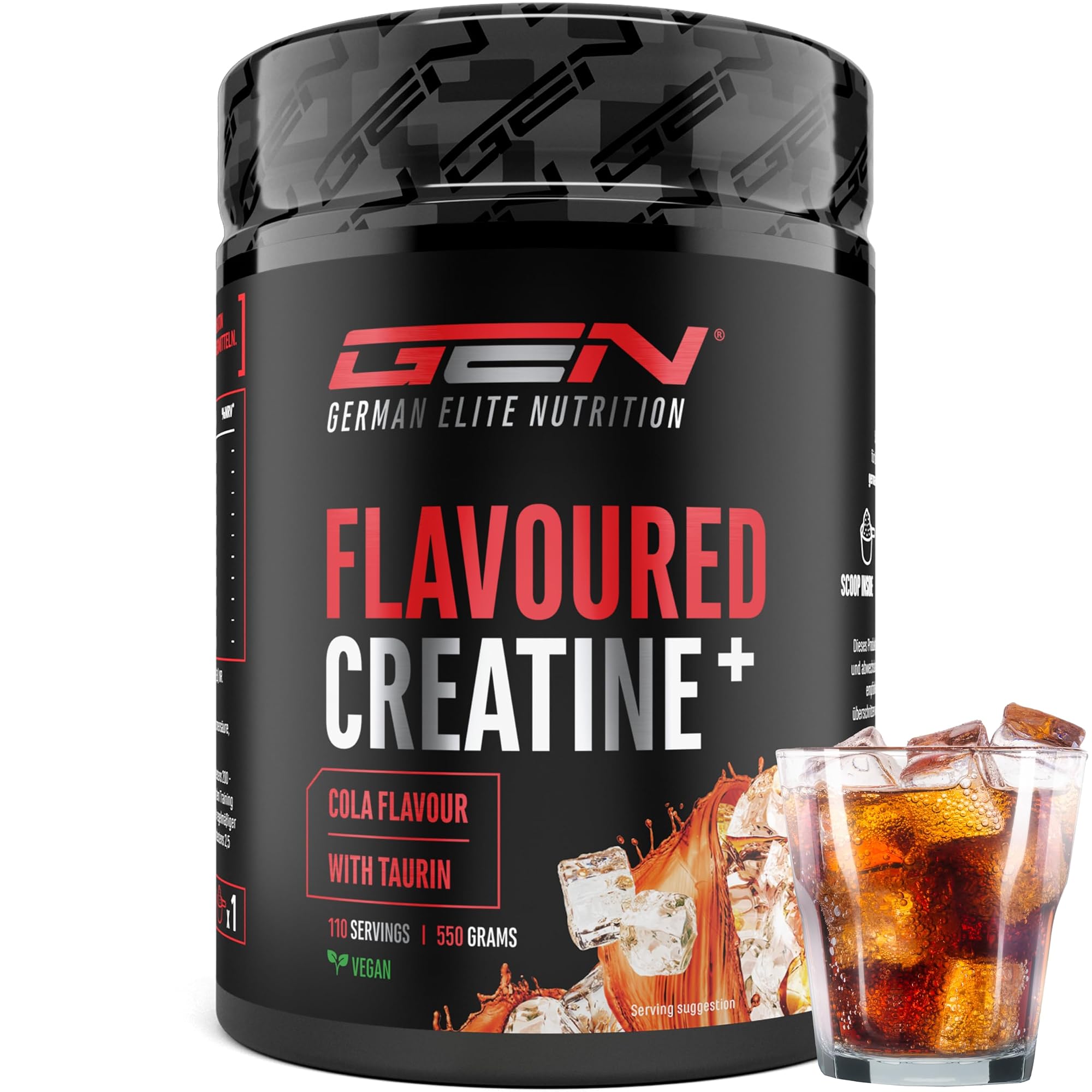 German Elite Nutrition Flavoured Creatine+ Cola 550 g - sportsupplement | kopen in Nederland en België