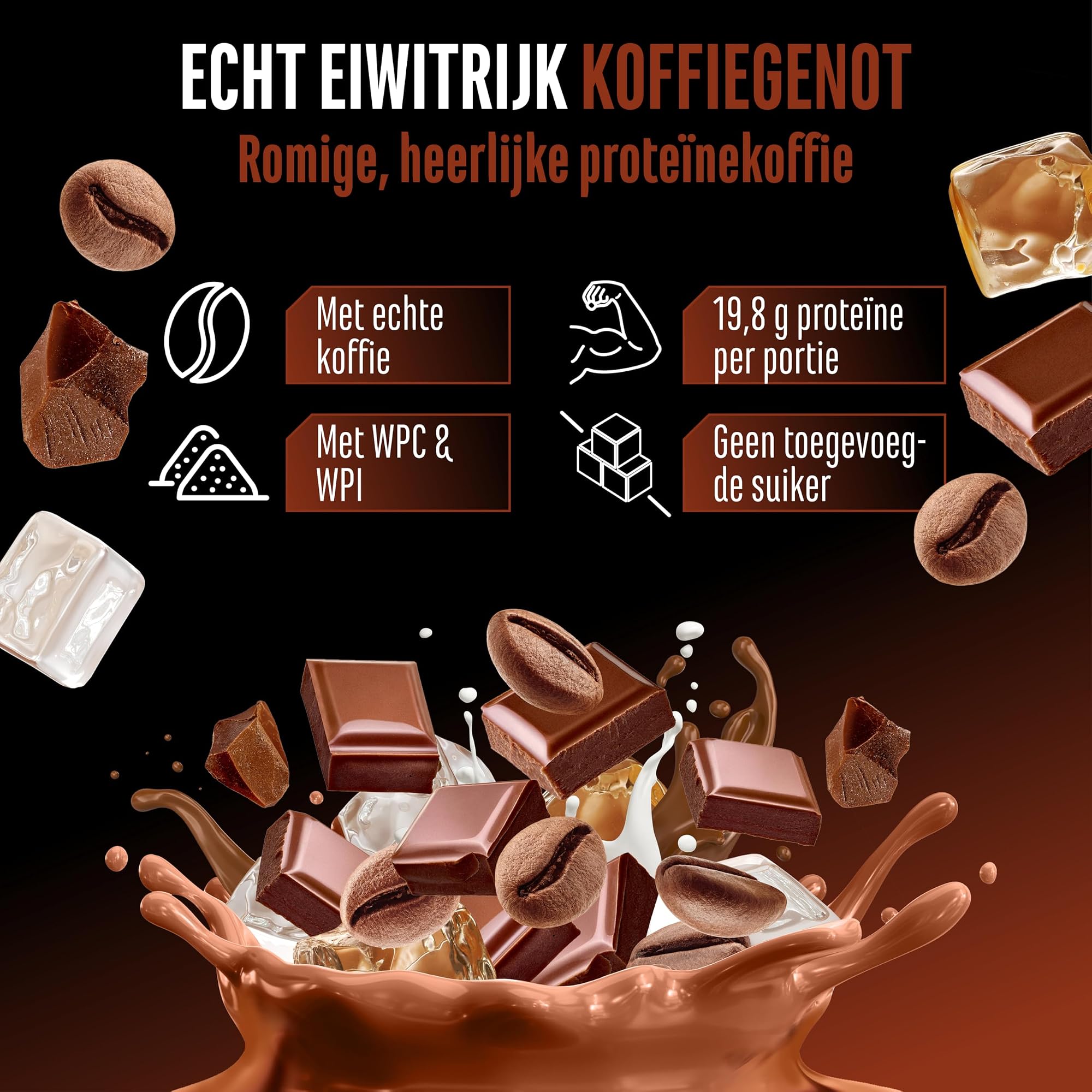 German Elite Nutrition Wheypresso Protein Coffee Dubbele chocolade 908 g - sportsupplement zonder onnodige toevoegingen