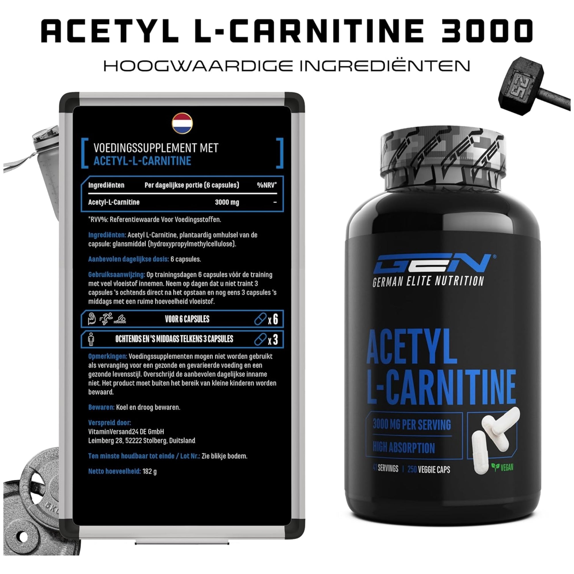 Acetyl L-carnitine GEN label