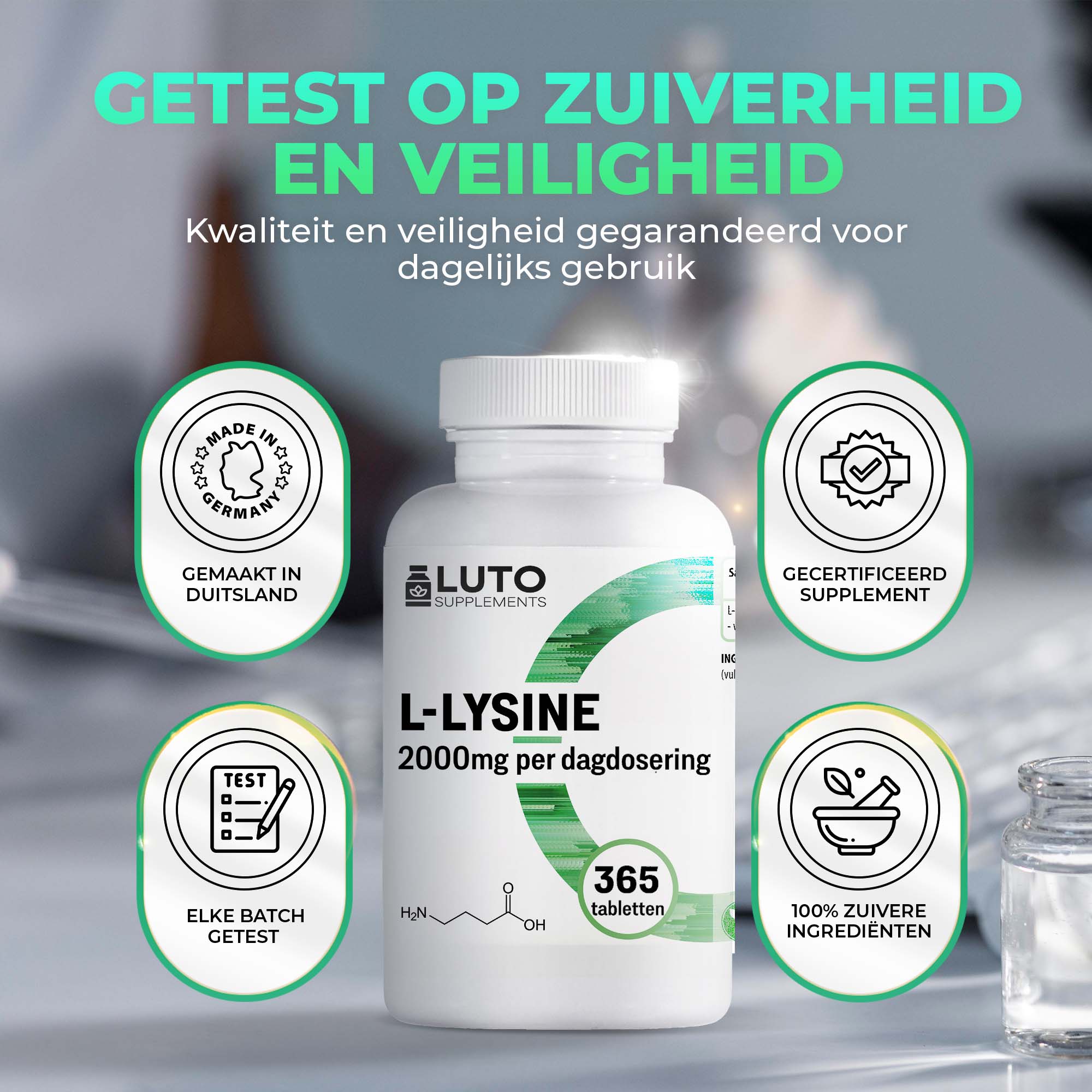 L-Lysin 2000 mg | 365 Tabletten | LUTO Supplements