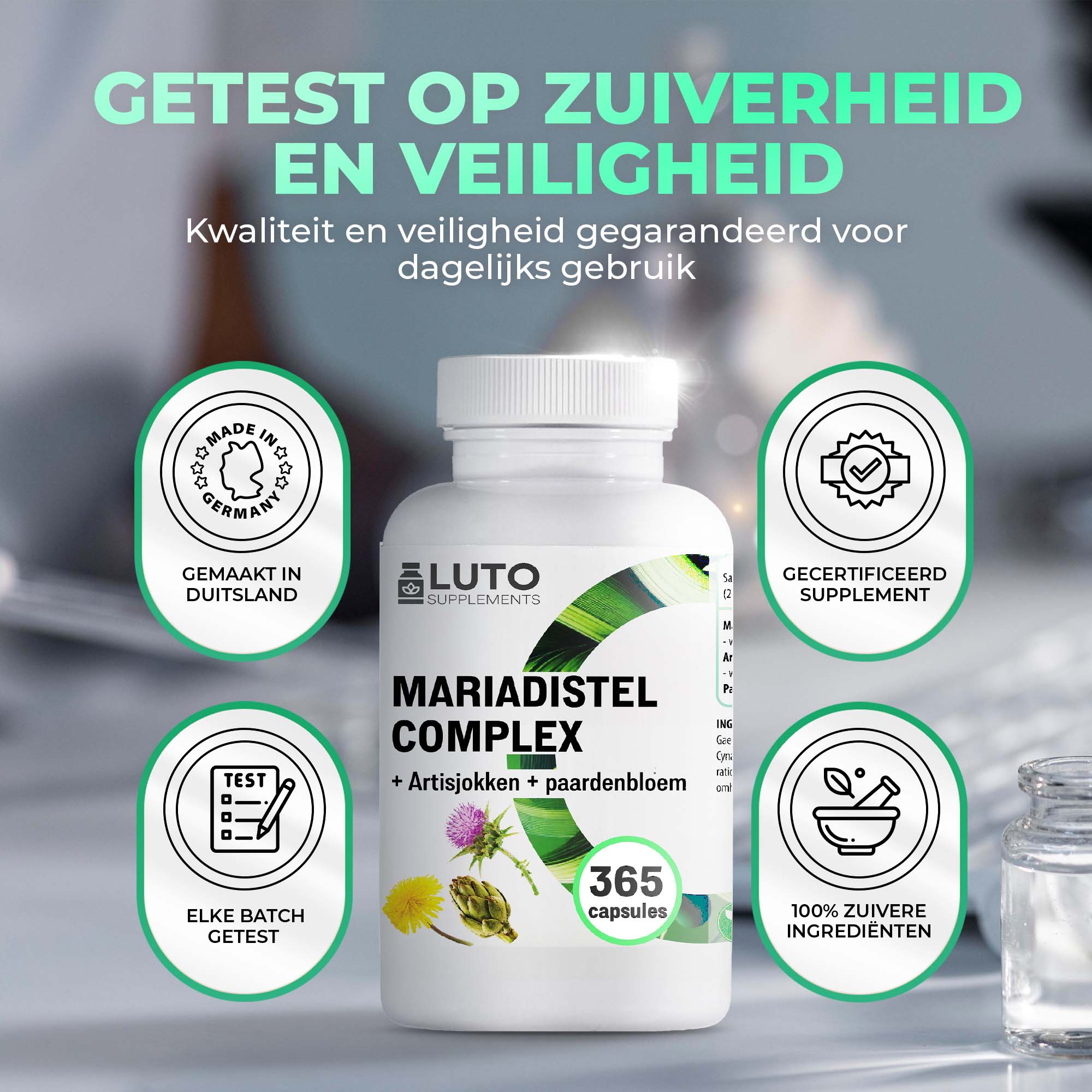 Mariadistel complex | 365 capsules | LUTO Supplements