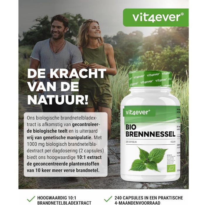 Biologisch Brandnetelextract | 240 Tabletten | Vit4ever